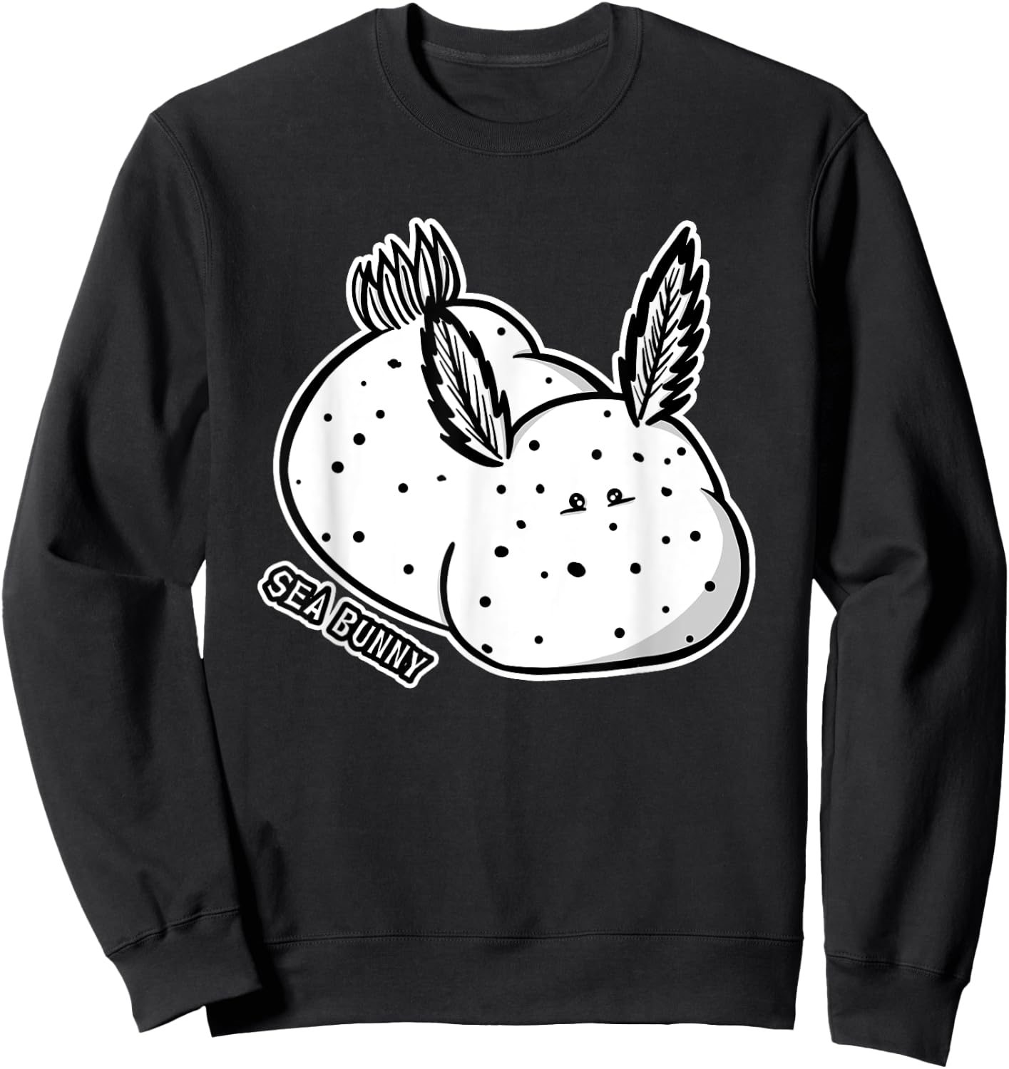 Sea Bunny Cute Ocean Kawaii Slug Jorunna Parva Biologist Sweatshirt - Sweatshirt | Black