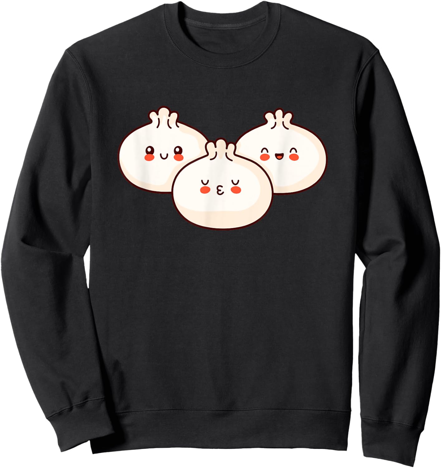 Broke Artist -Adults Kids Dim Sum Dumplings Pork Bun Foodie Sweatshirt - Sweatshirt | Black