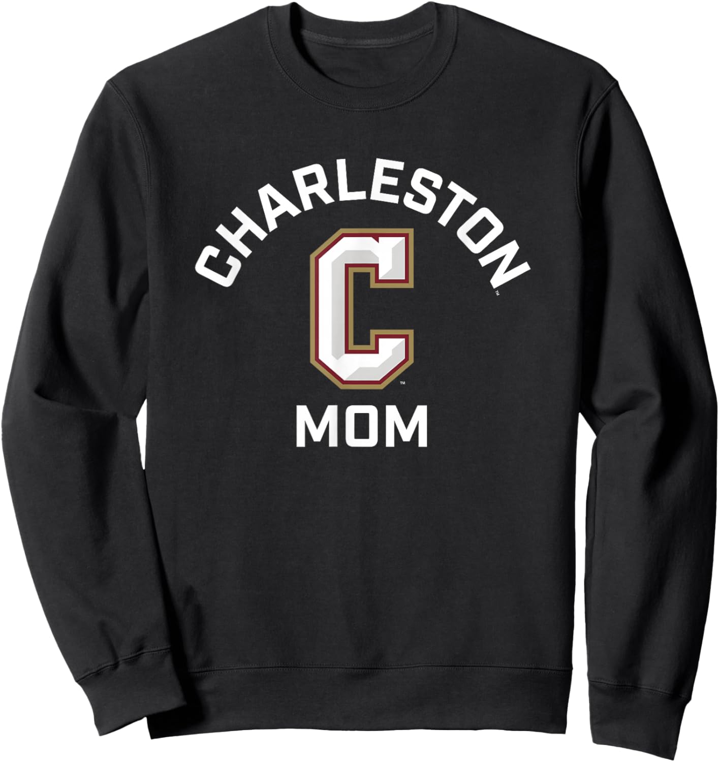 College of Charleston Cougars Arched Mom Sweatshirt - Sweatshirt | Black