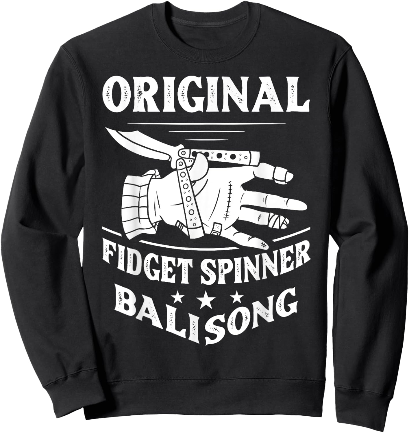Balisong Flipping Gift Butterfly Knife Training Sweatshirt - Sweatshirt | Black