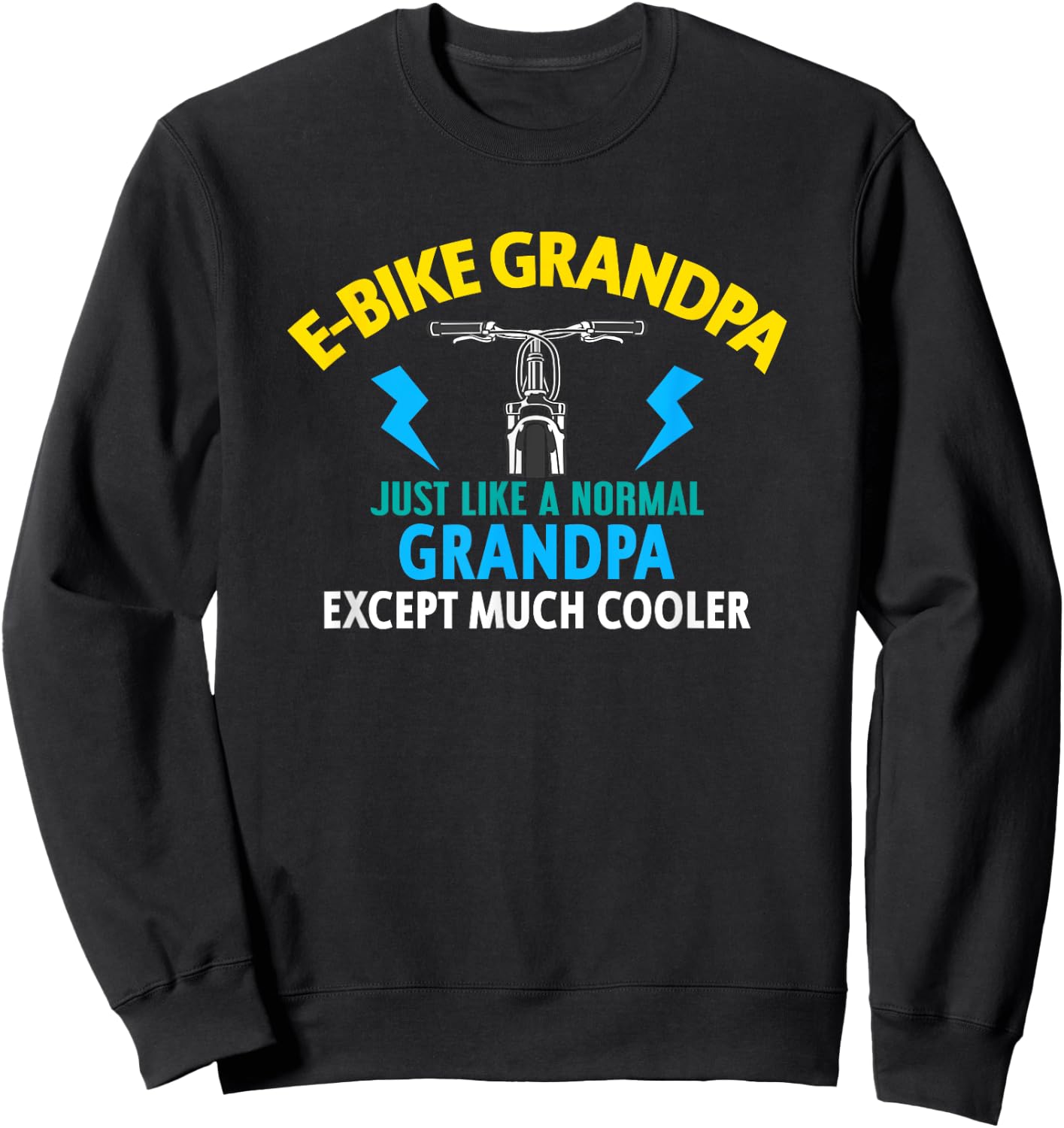 Ebike Grandpa Funny E-Bike MTB Sweatshirt - Sweatshirt | Black