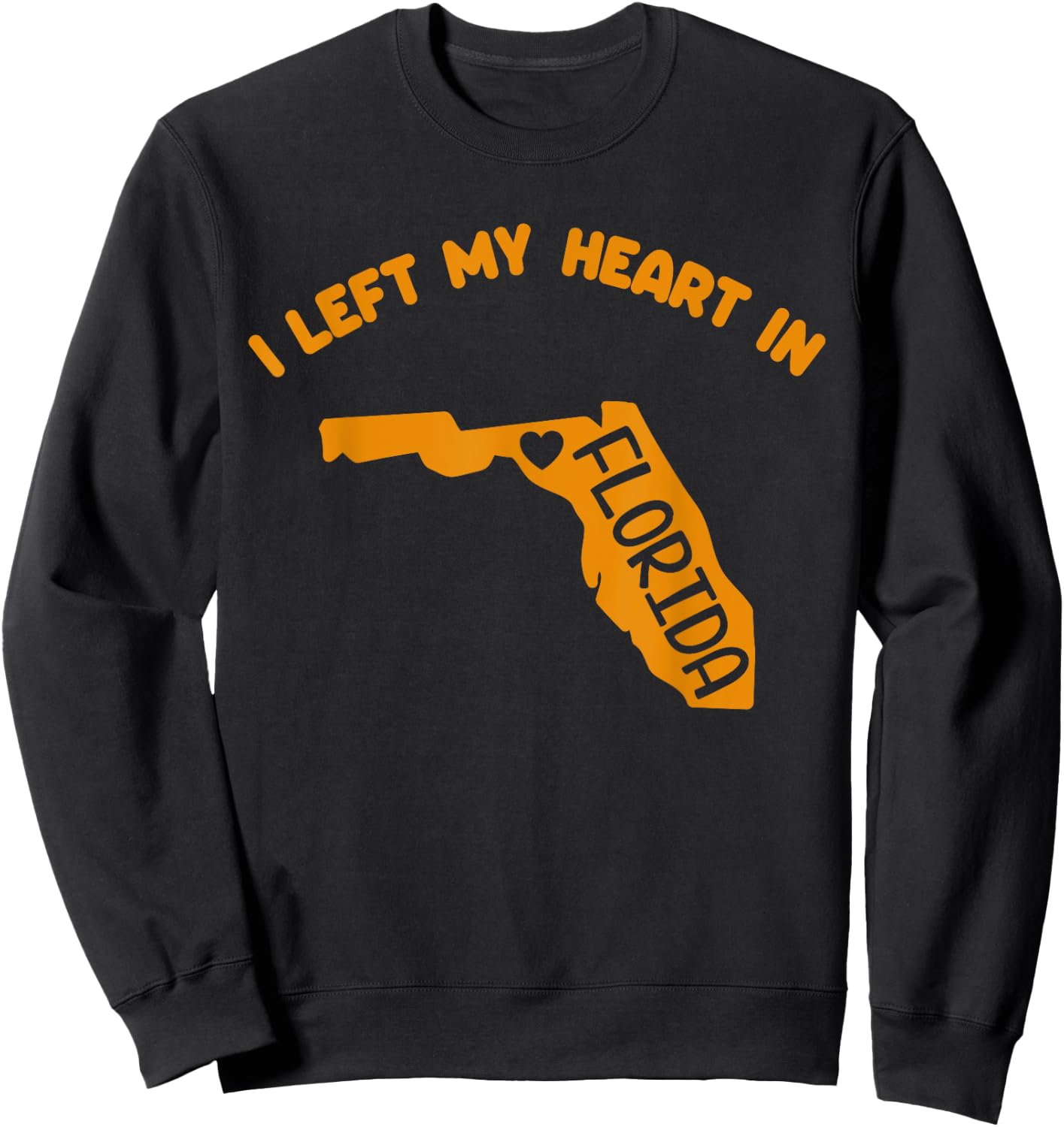 I Left My Heart In Florida US Vintage State Home American FL Sweatshirt - Sweatshirt | Black