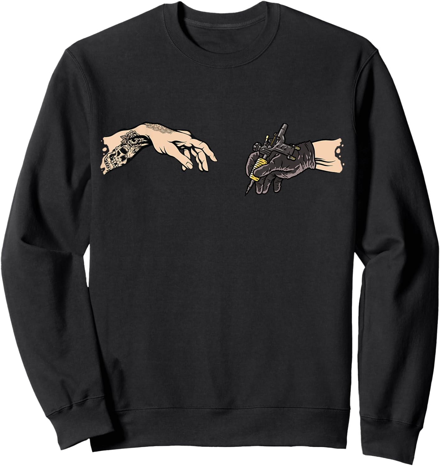 Tattoo Gun Tattoo Artist Funny Tattoo Sweatshirt - Sweatshirt | Black