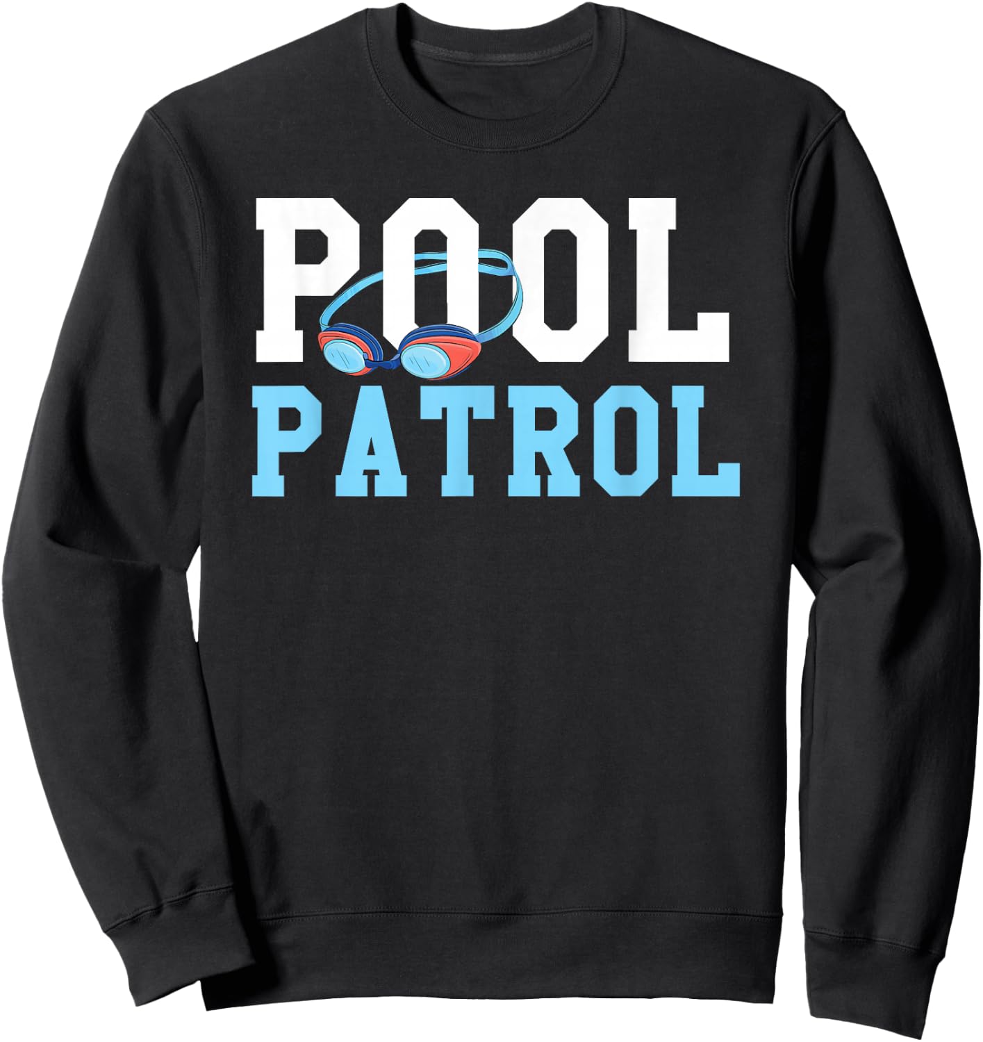Swimming Swimmer Swim Pool Patrol Coach Dad Sweatshirt - Sweatshirt | Black