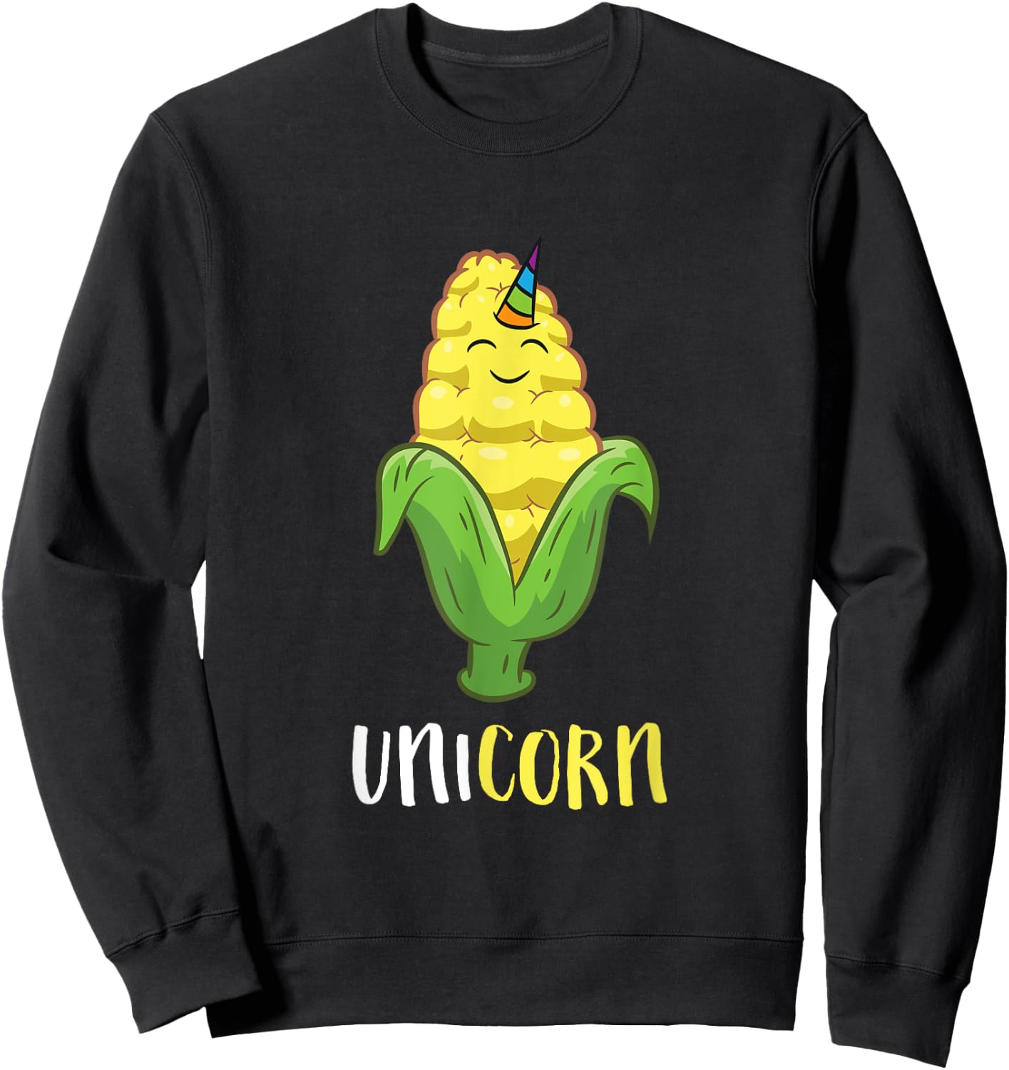 Uni Corn Unicorn Corn Lovers Corn Farmer Sweatshirt - Sweatshirt | Black