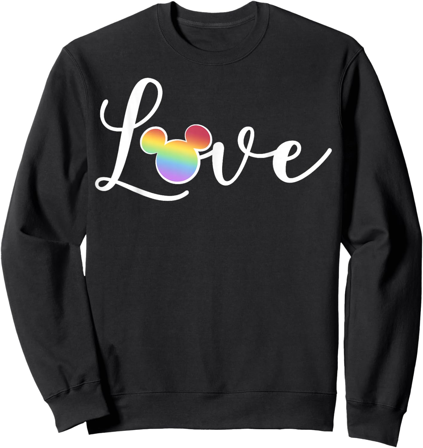 Disney Mickey And Friends Rainbow Love C2 Sweatshirt - Sweatshirt | Black