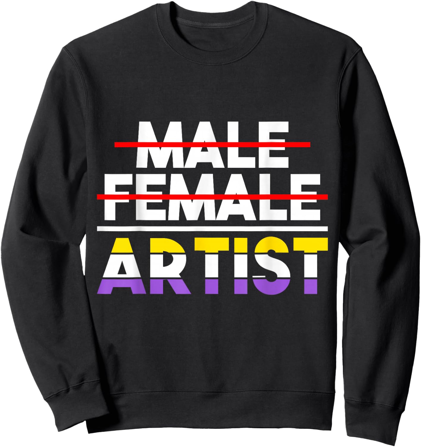 Non Gender Artist Non Binary Sweatshirt - Sweatshirt | Black