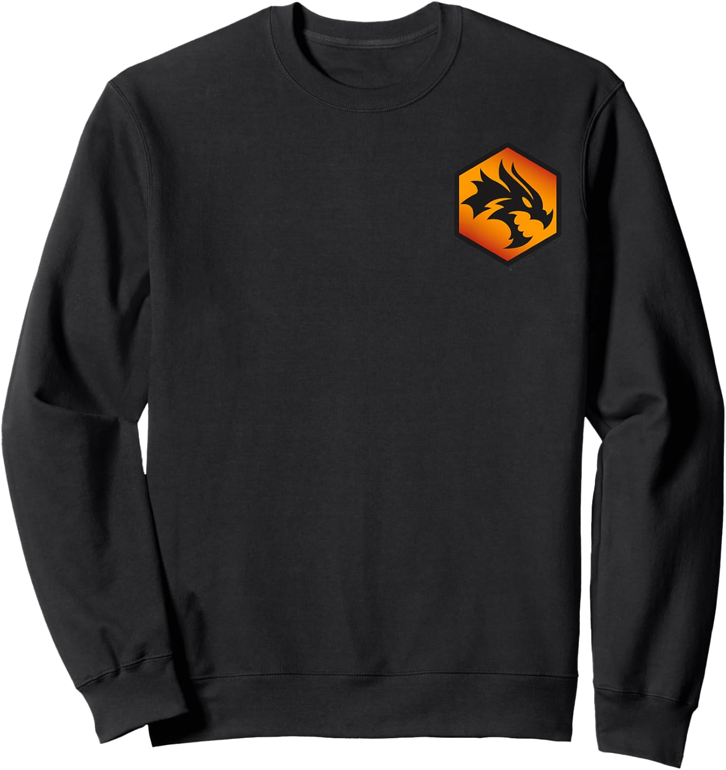 Magic: The Gathering D&D Dragon Hexagon Pocket Logo Sweatshirt - Sweatshirt | Black