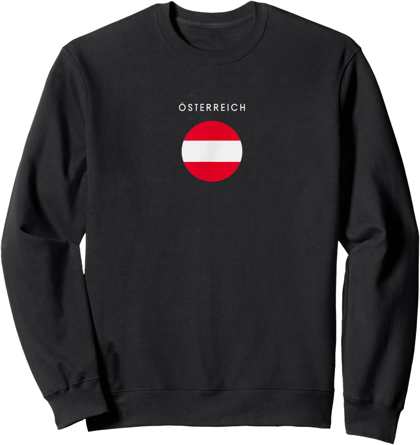 Osterreich Flag - Minimalist Souvenir World Travel Lover Sweatshirt - Sweatshirt | Black