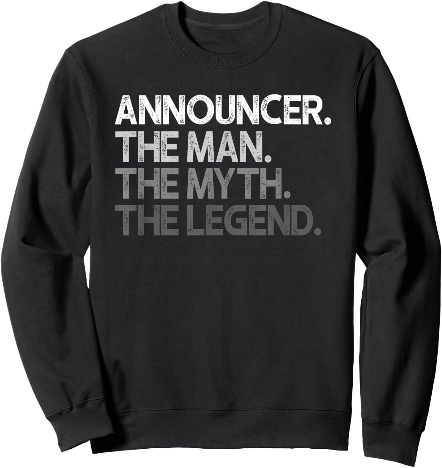 Announcer Gifts Men's Black Modern Sports Sweatshirt - Sweatshirt | Black