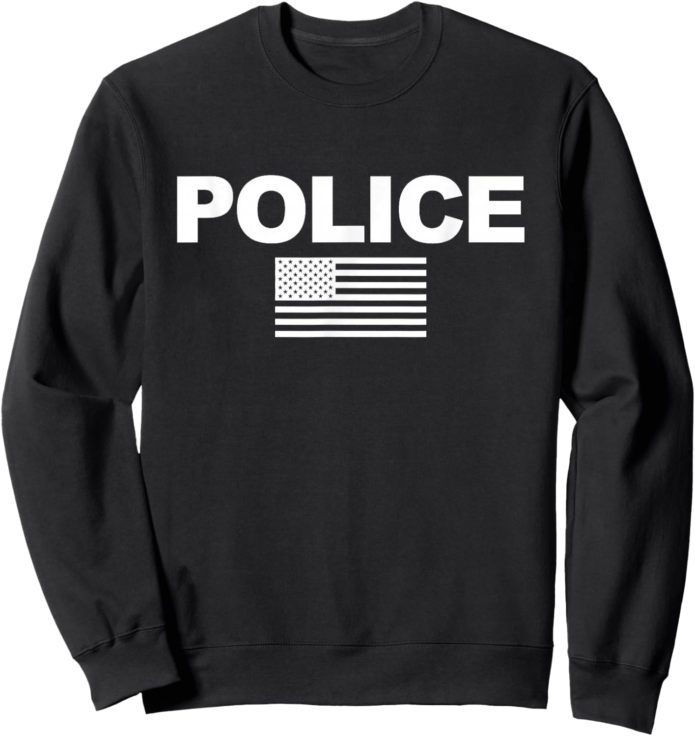 Police Usa American Flag Sweatshirt - Sweatshirt | Black