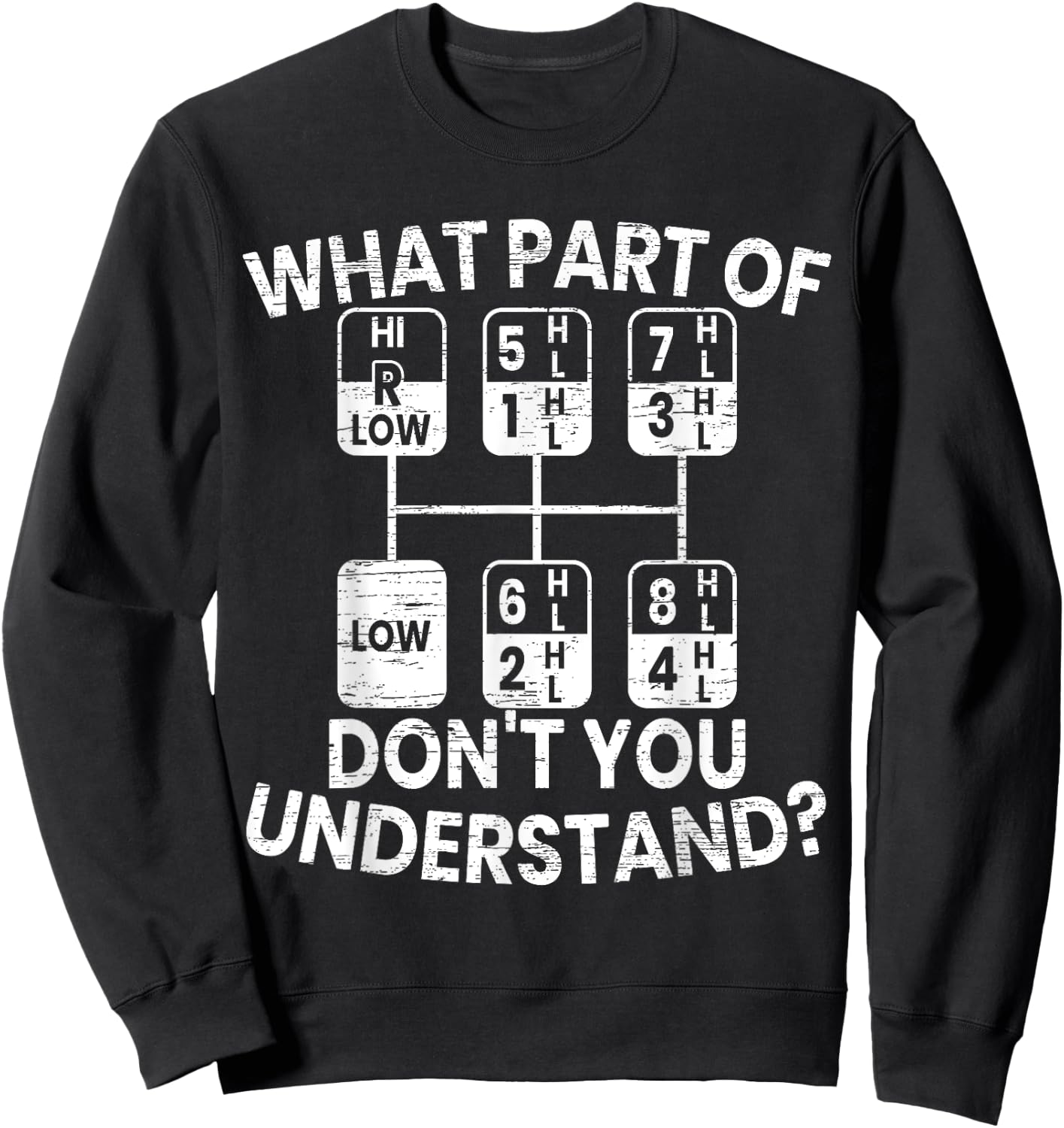 What Part Of Don't You Understand Funny Trucker Truck Driver Sweatshirt - Sweatshirt | Black