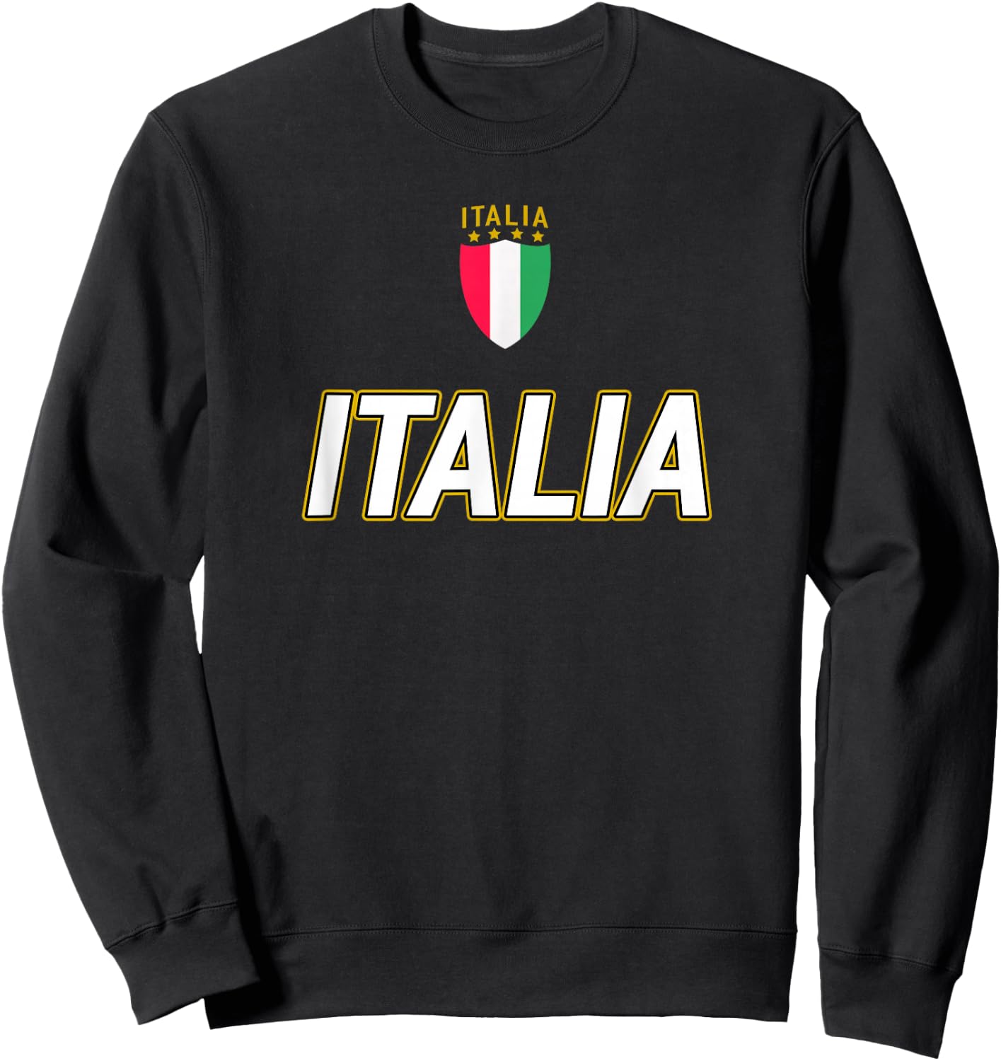 Italia Design, Italian Soccer Jersey Style, Italy Pride Sweatshirt - Sweatshirt | Black