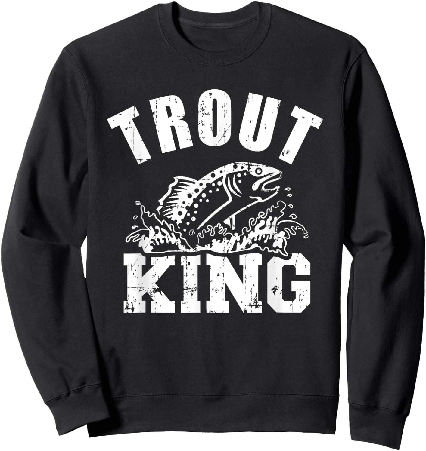 Trout king Sweatshirt - Sweatshirt | Black