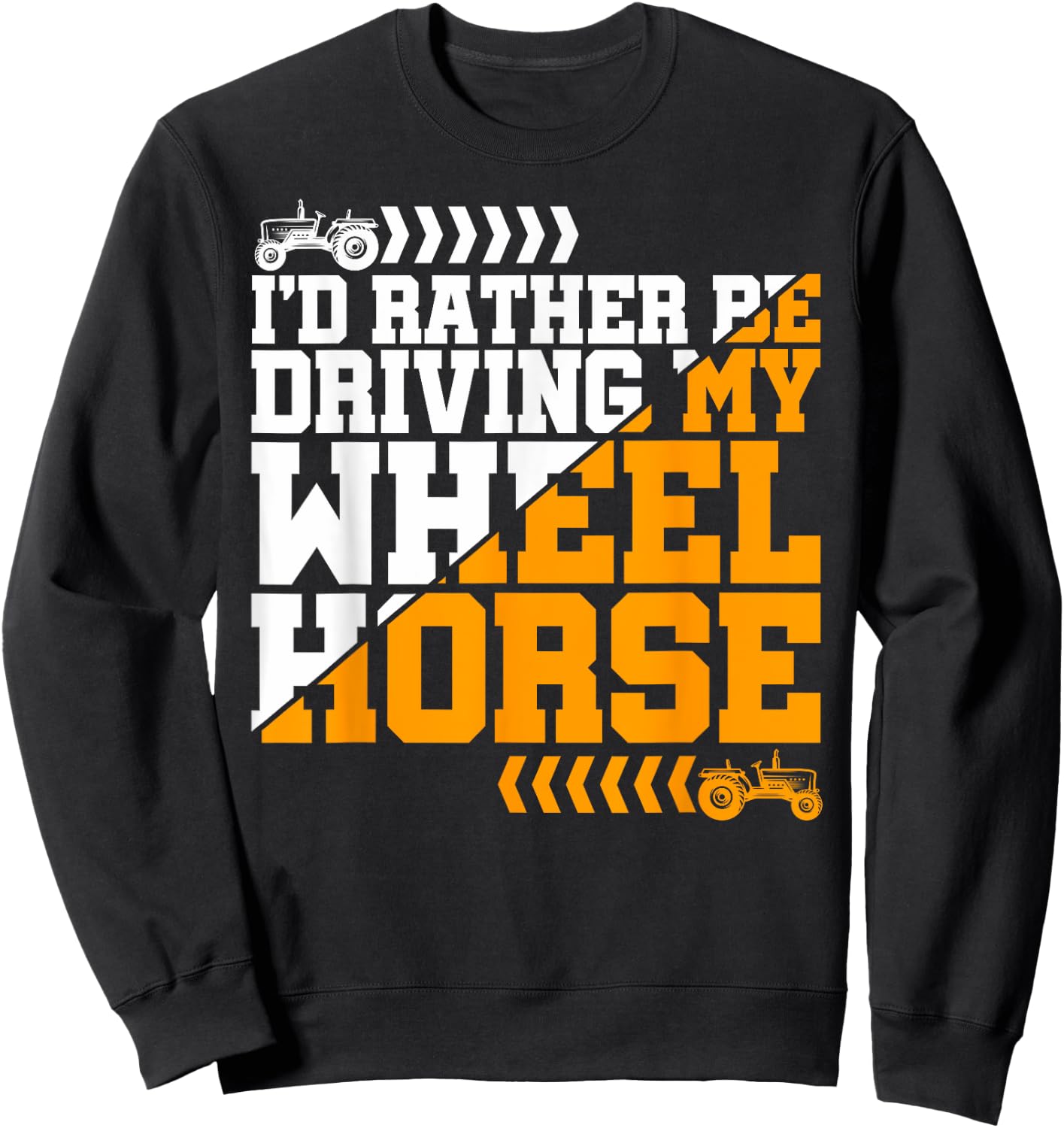 Farmer Wheel Horse Farming Tractor Sweatshirt - Sweatshirt | Black