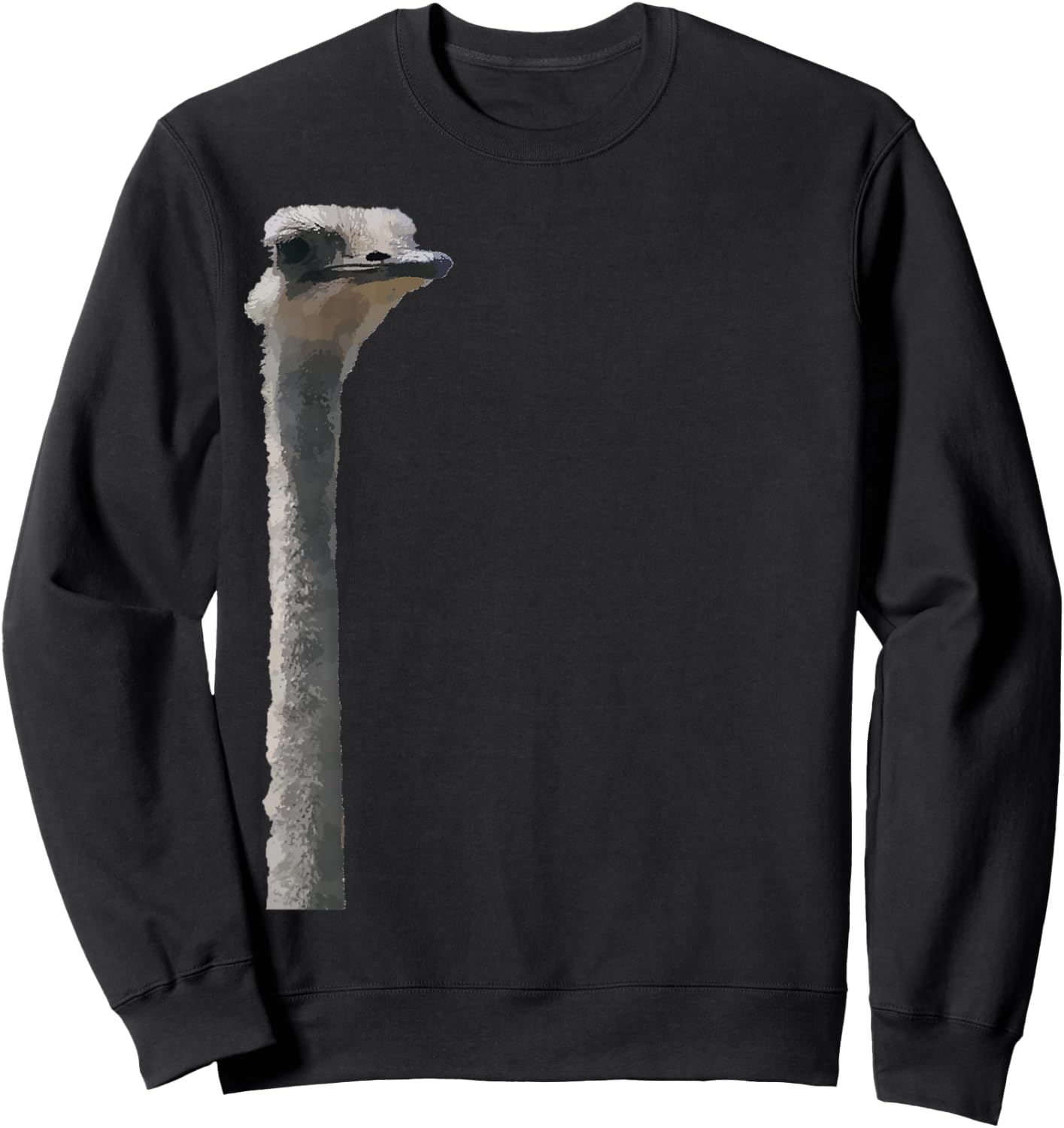 Mister Big Neck Ostrich Sweatshirt - Sweatshirt | Black