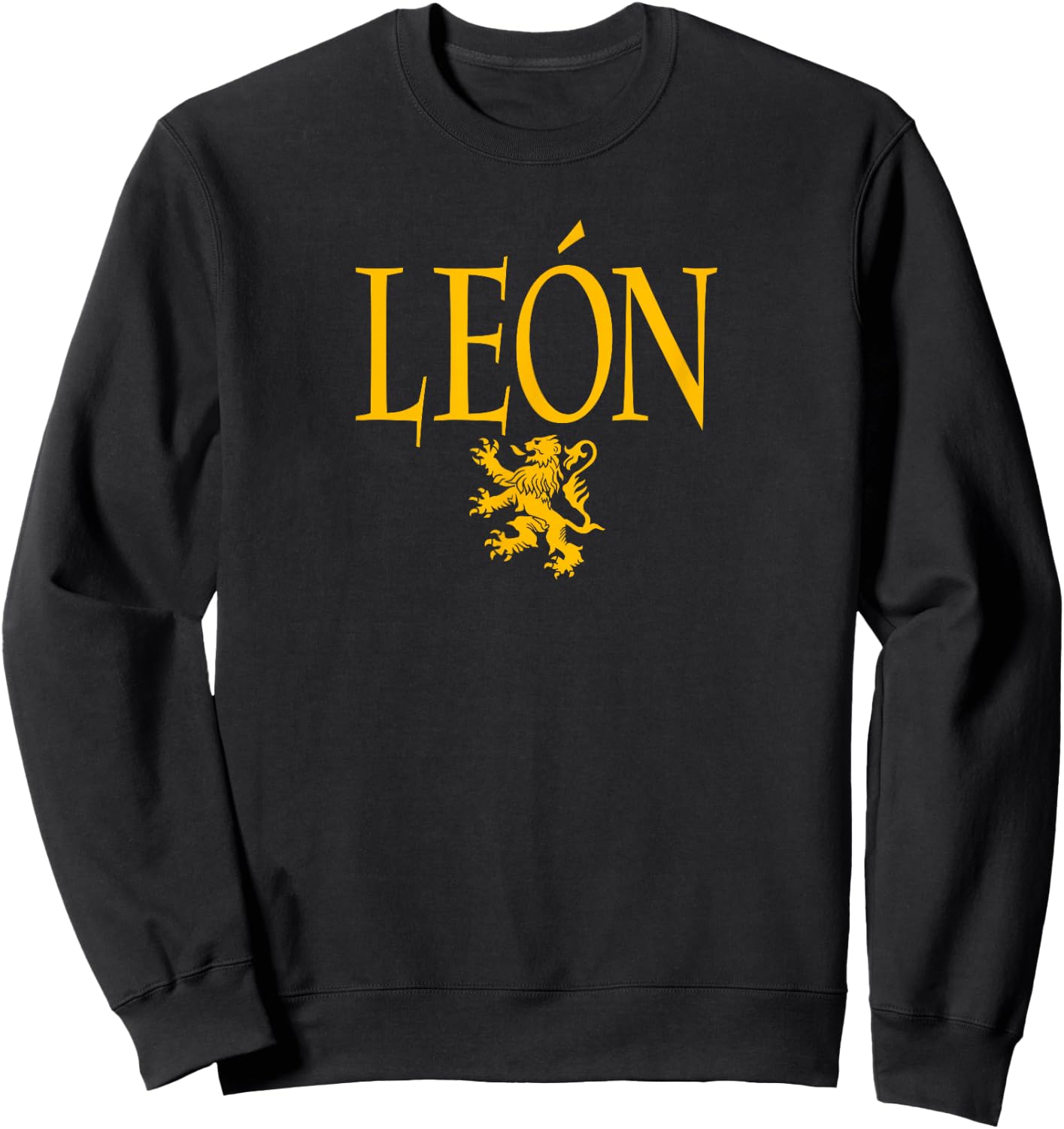 Leon Mexico Lion Amber Print Sweatshirt - Sweatshirt | Black