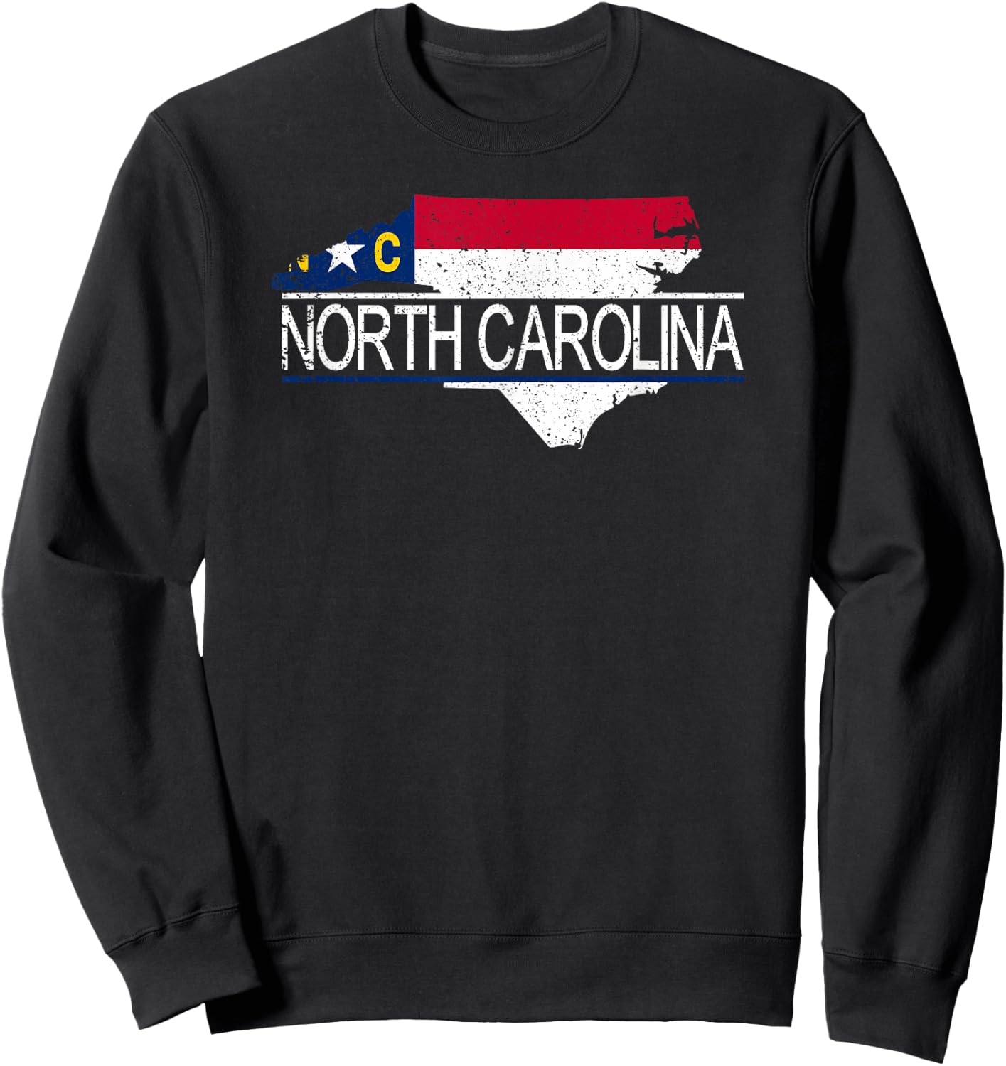 Distressed North Carolina Sweatshirt - Sweatshirt | Black