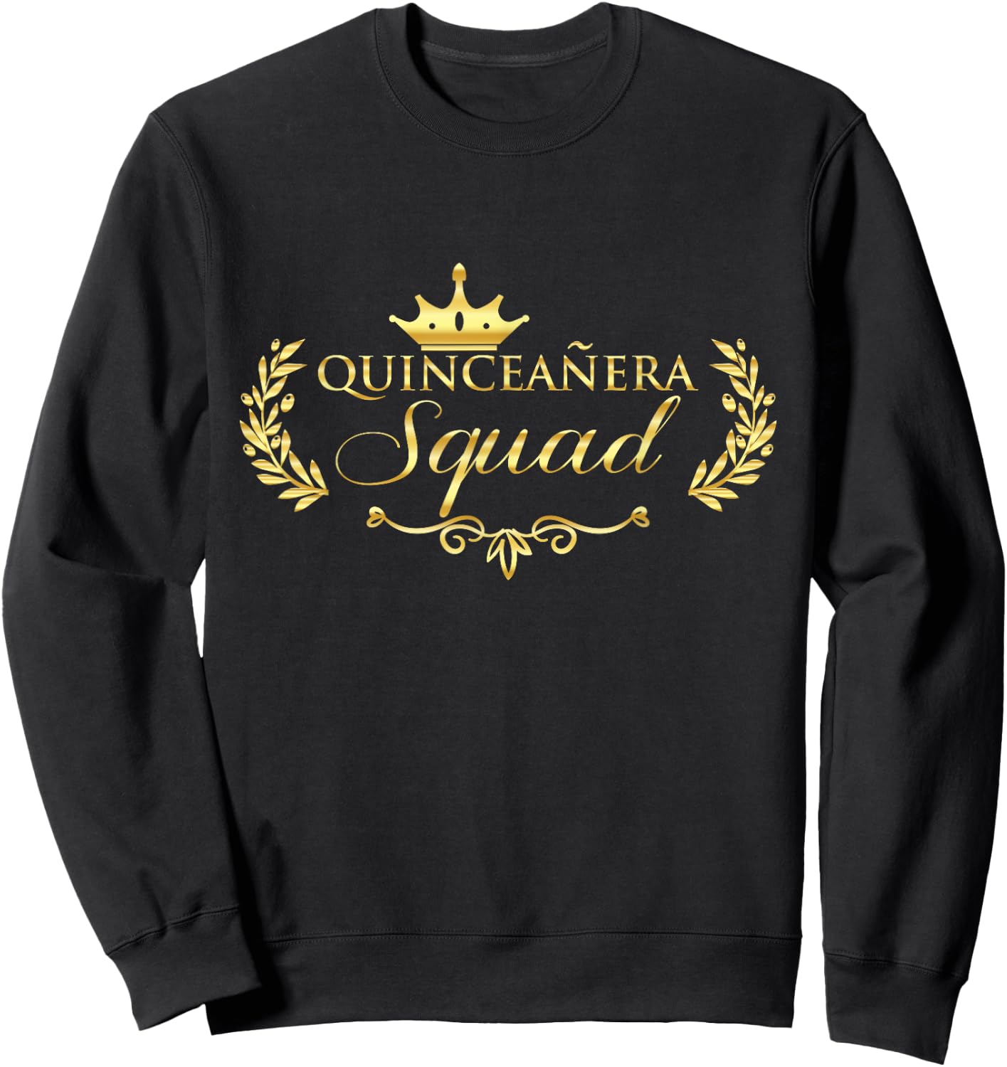Quinceanera Squad Cute Quince Celebration Gift Sweatshirt - Sweatshirt | Black