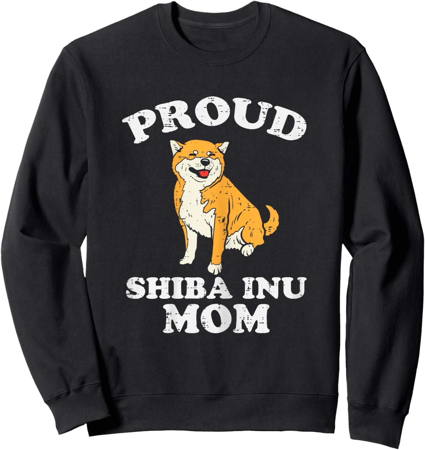 Proud Shiba Inu Mom Kawaii Japanese Dog Akita Women Gift Sweatshirt - Sweatshirt | Black