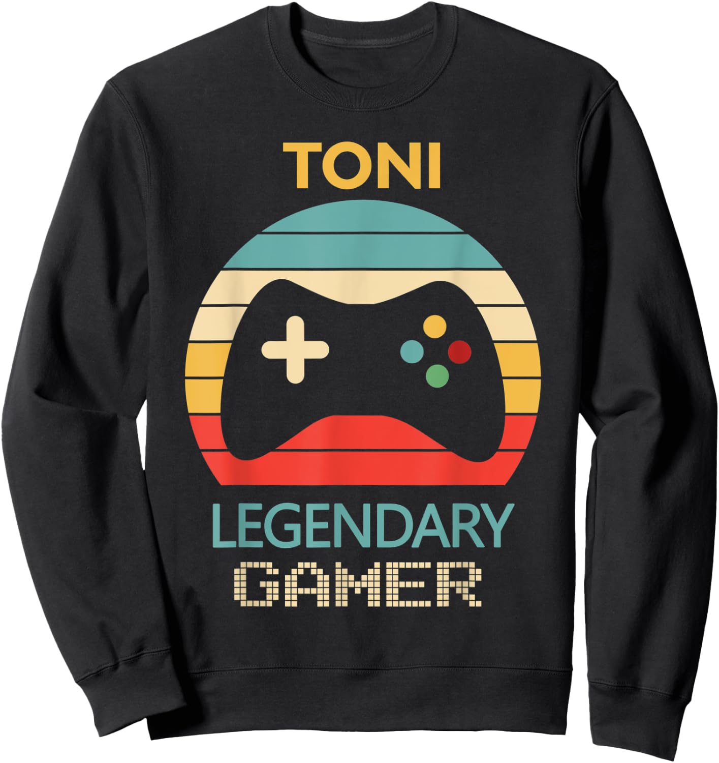 Toni Name Gift - Gamer Girl Personalized Legendary Gamer Sweatshirt - Sweatshirt | Black