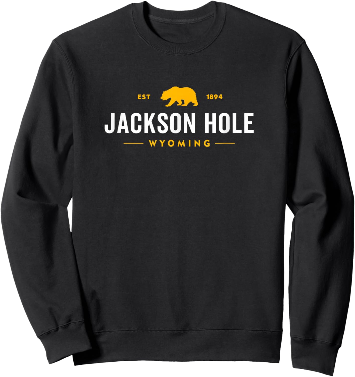 Retro Jackson Hole Wyoming Grand Teton Vintage Sweatshirt - Sweatshirt | Black