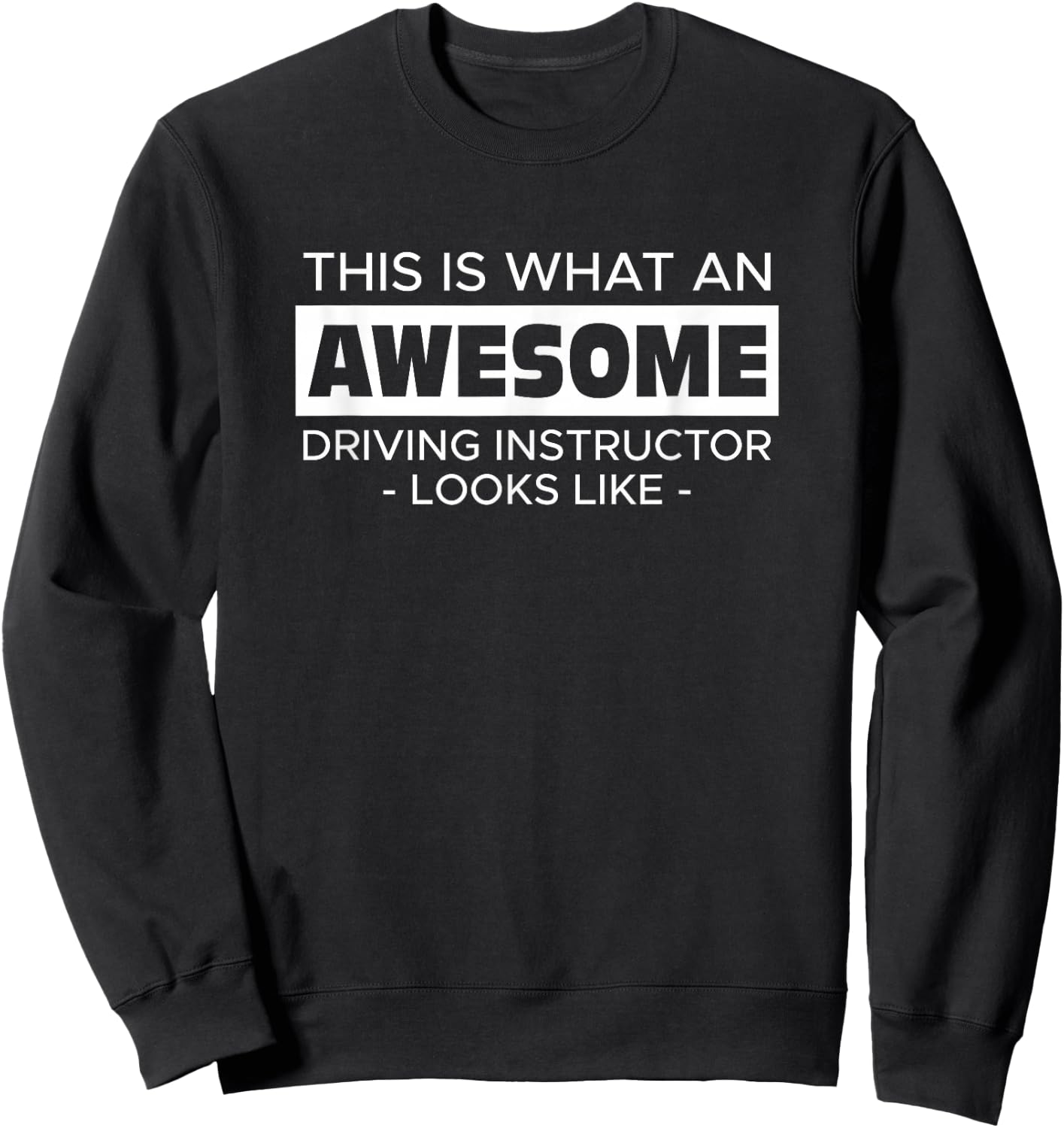 Driving instructor driving school gift car driving licence driving student Sweatshirt - Sweatshirt | Black
