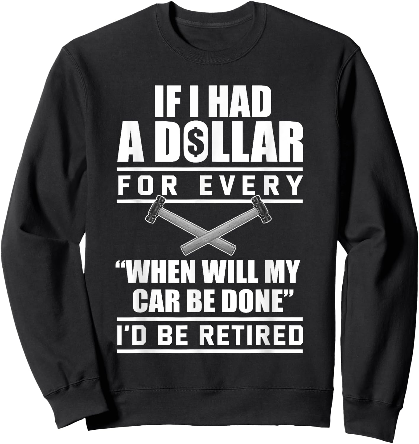 Funny Auto Body Technician , Small, Black Sweatshirt - Sweatshirt | Black