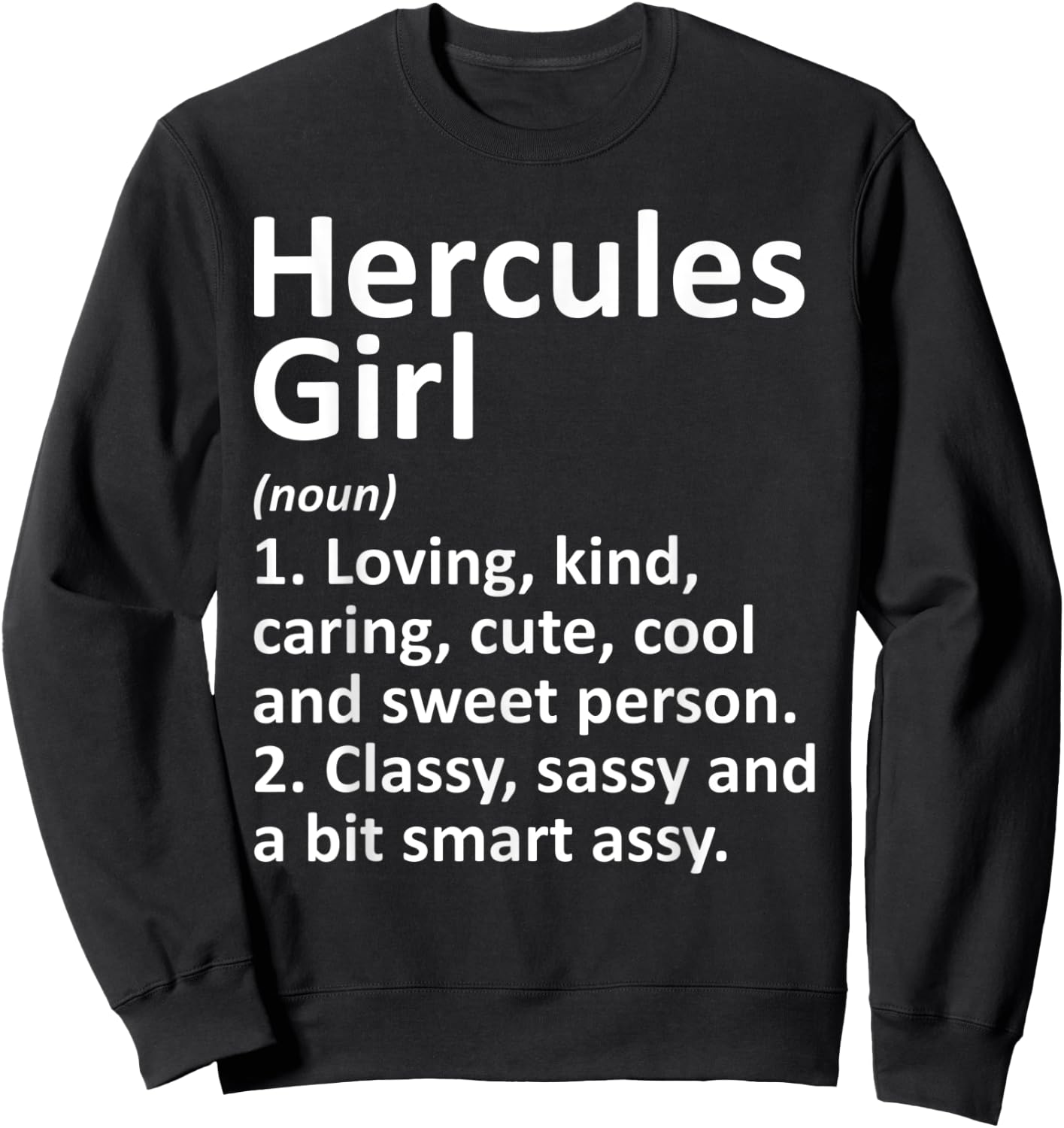 HERCULES GIRL CA CALIFORNIA Funny City Home Roots Gift Sweatshirt - Sweatshirt | Black