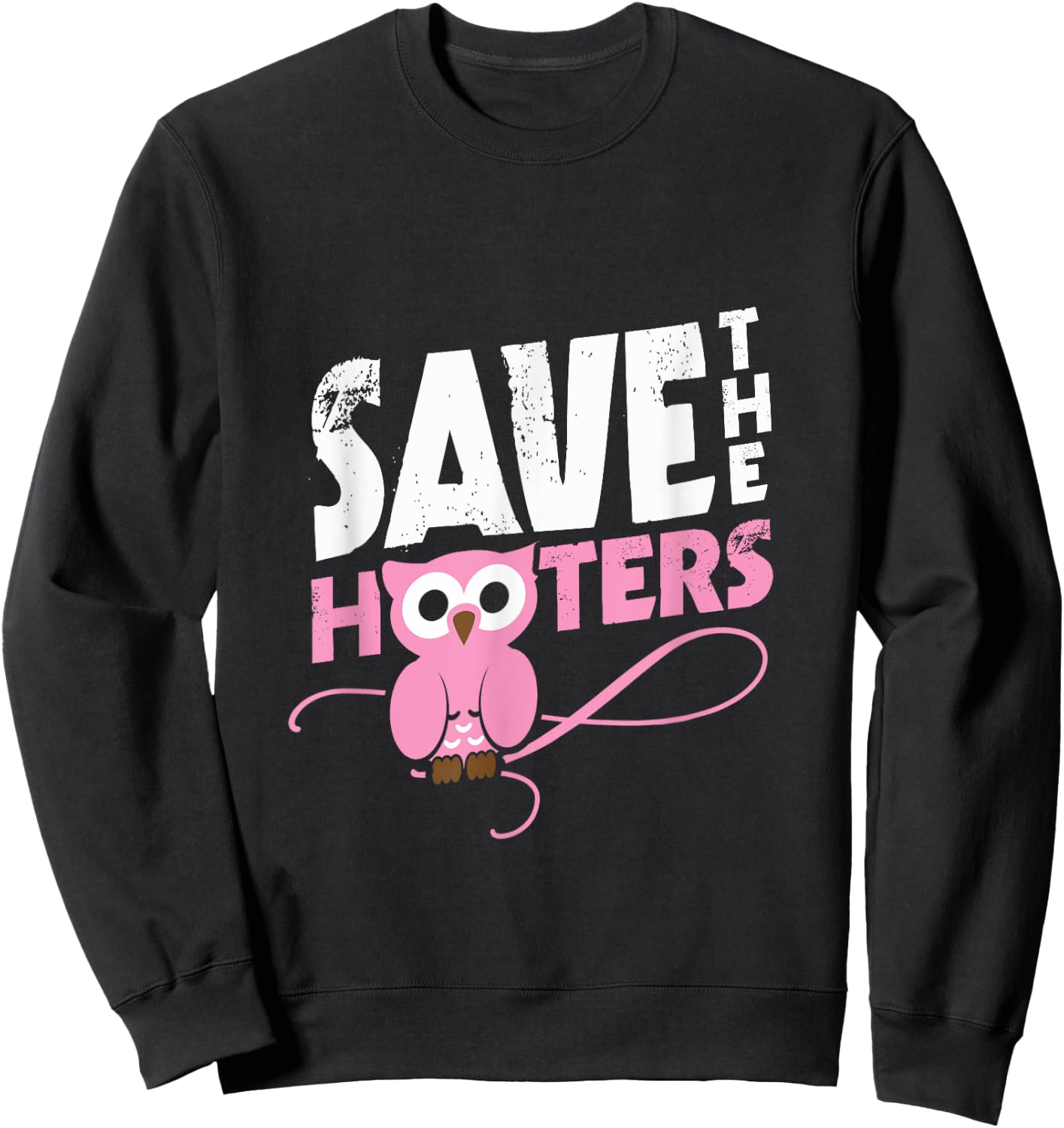 Save the hooters breast cancer Sweatshirt - Sweatshirt | Black
