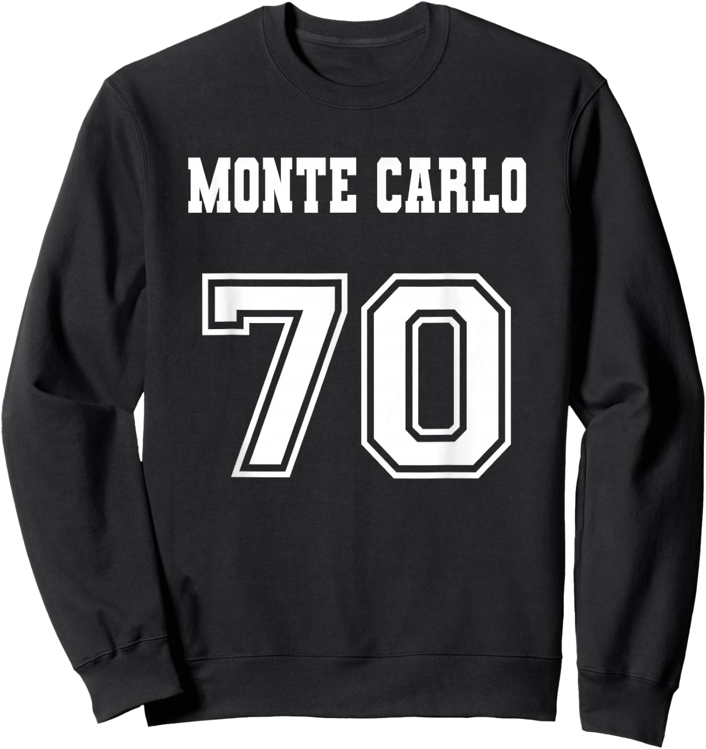 Jersey Style Monte Carlo 70 1970 Old School Muscle Car Sweatshirt - Sweatshirt | Black
