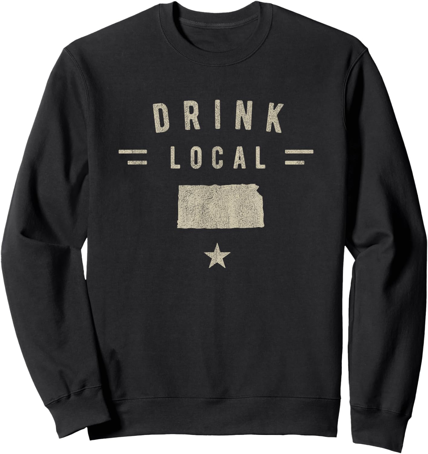 Drink Local Kansas Craft Beer Lover's Sweatshirt - Sweatshirt | Black