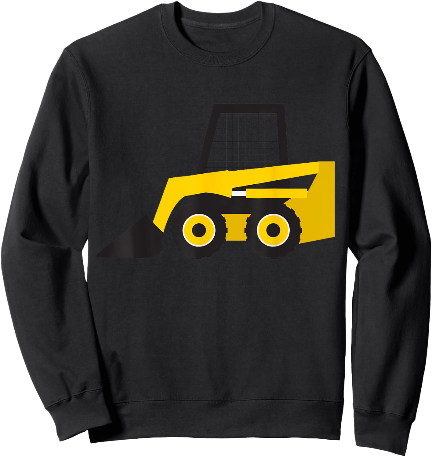 Little Worker Construction Skid Steer Loader Tractor Sweatshirt - Sweatshirt | Black