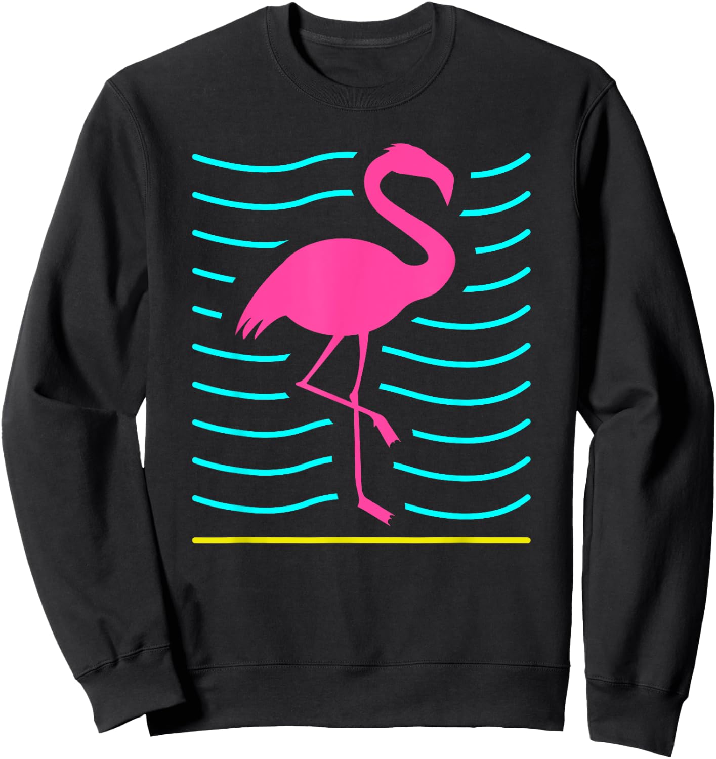 Retro Flamingo Sweatshirt - Sweatshirt | Black