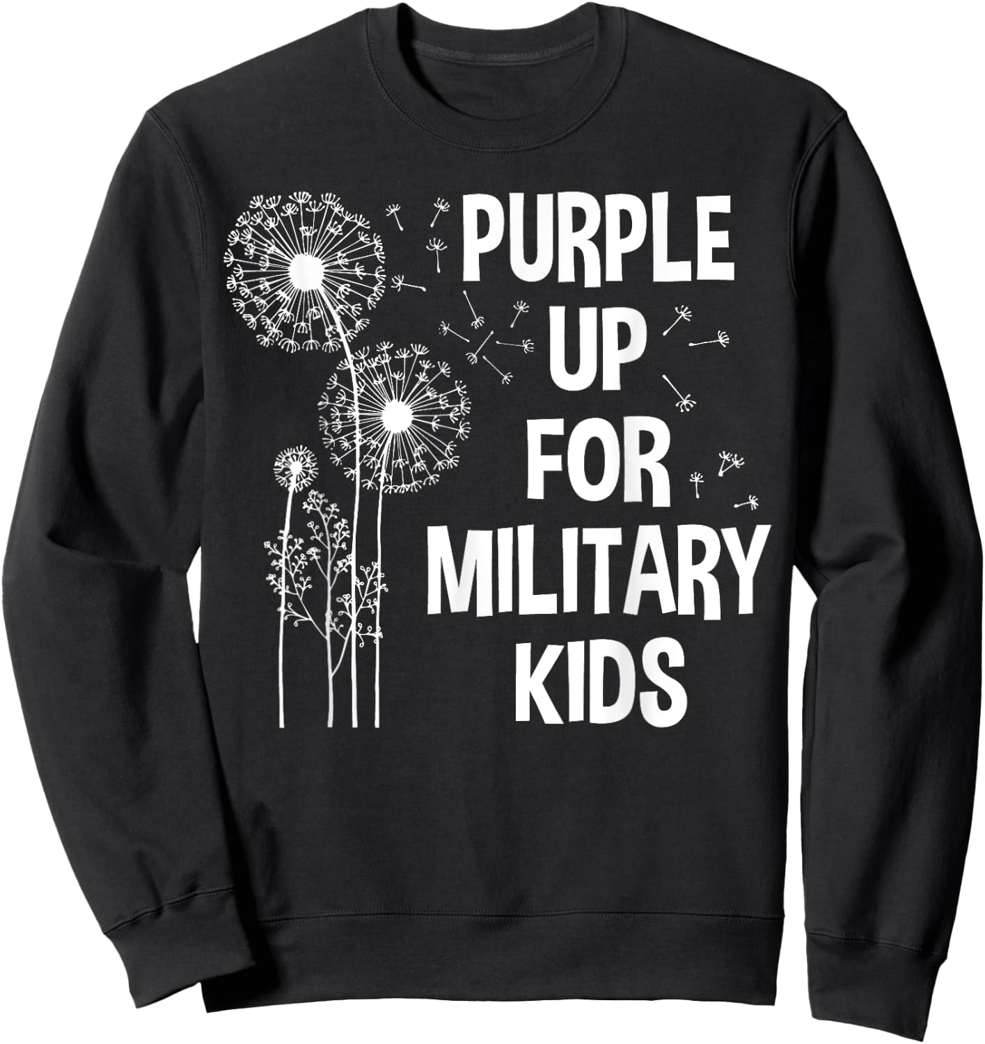 Purple Up for Military Kids - Month of the Military Child Sweatshirt - Sweatshirt | Black