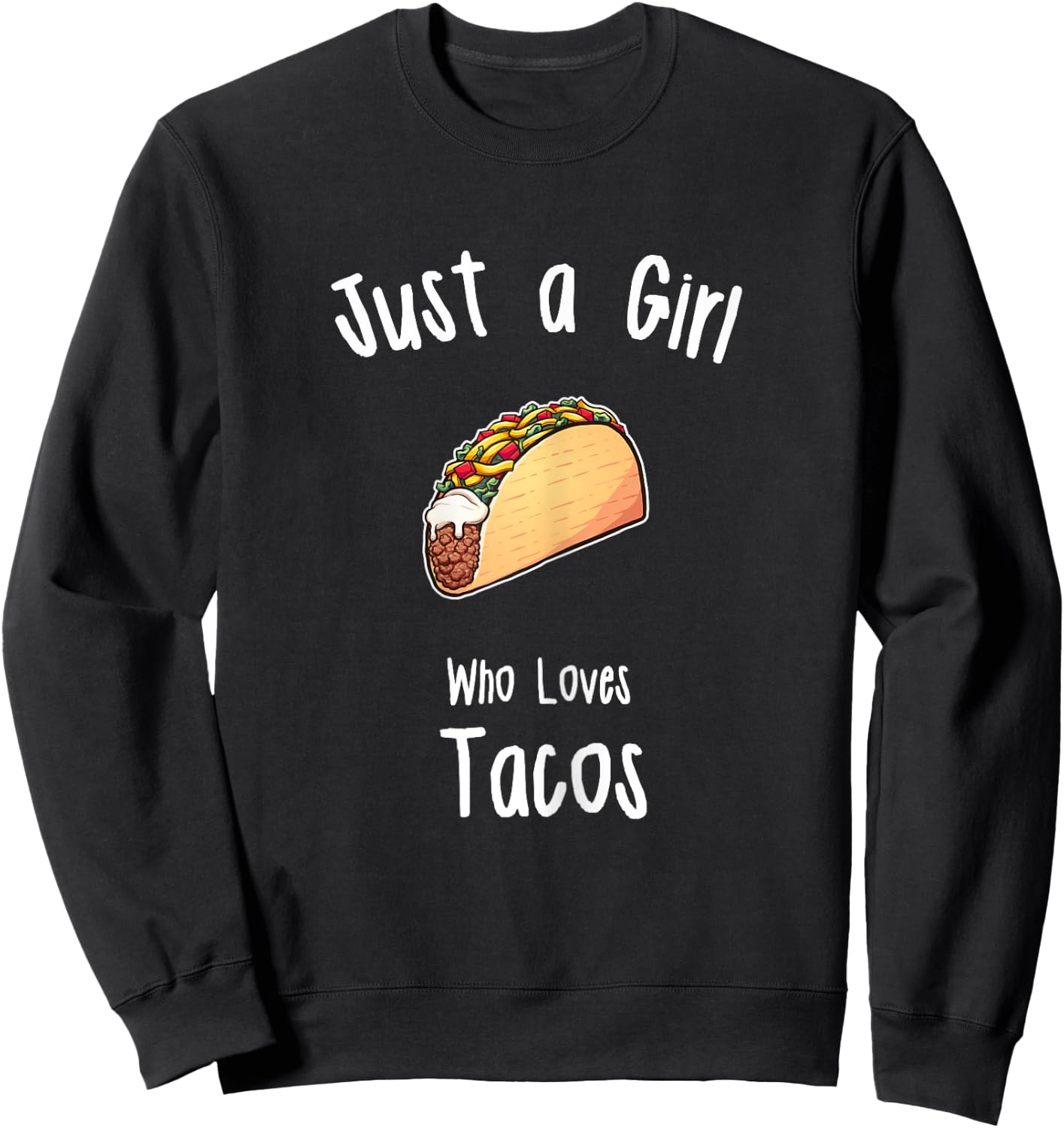 Girls Taco Shirt | Girls Taco Sweatshirt - Sweatshirt | Black