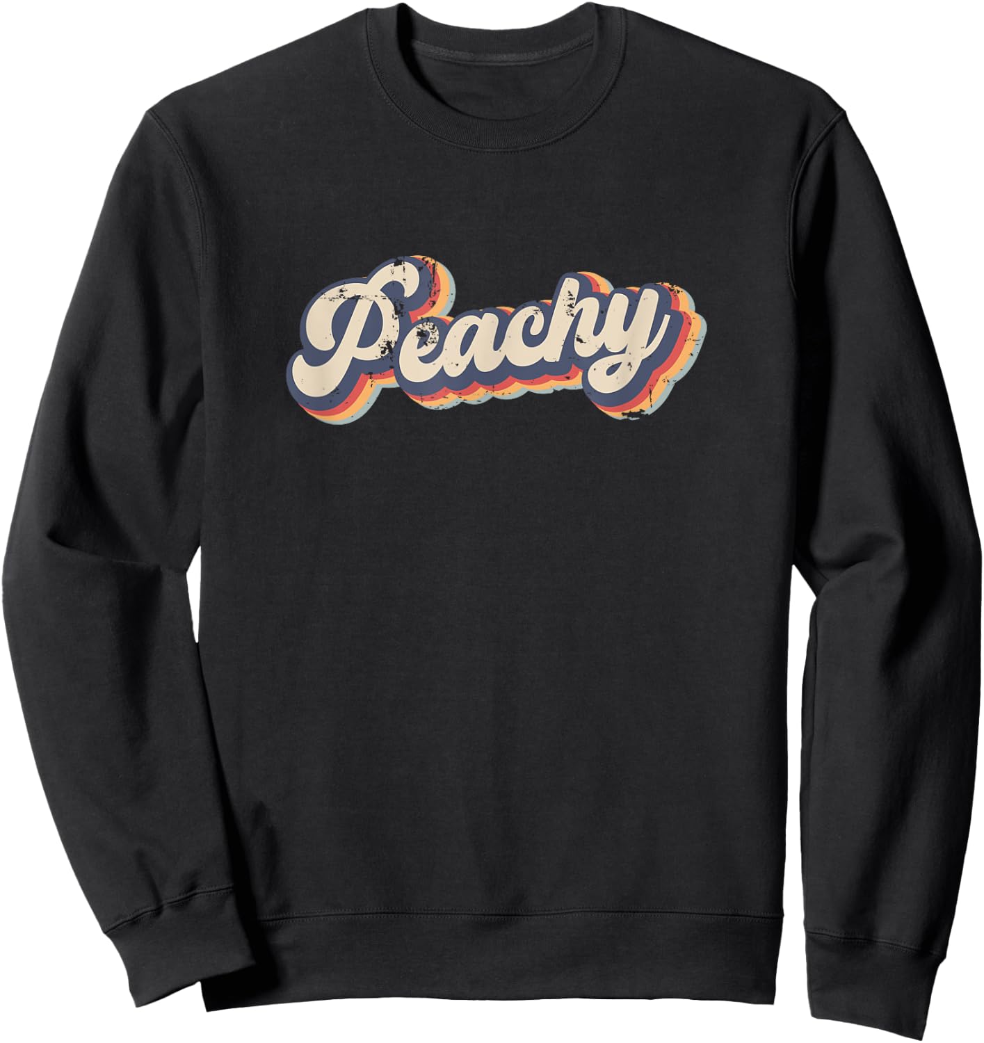 Peachy Vintage Rainbow Sweatshirt - Sweatshirt | Black