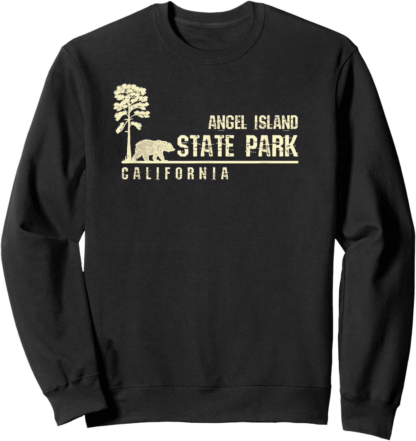 California Souvenir Gift Angel Island State Park Sweatshirt - Sweatshirt | Black