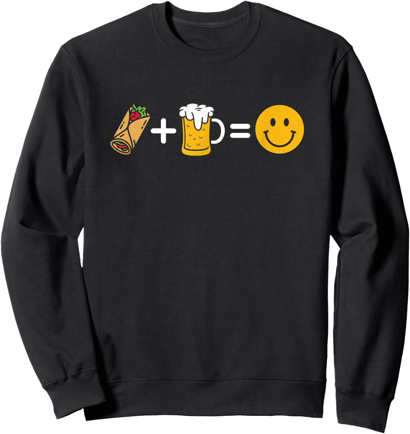 Burrito Beer Foodie - Mexican Food Burrito Sweatshirt - Sweatshirt | Black