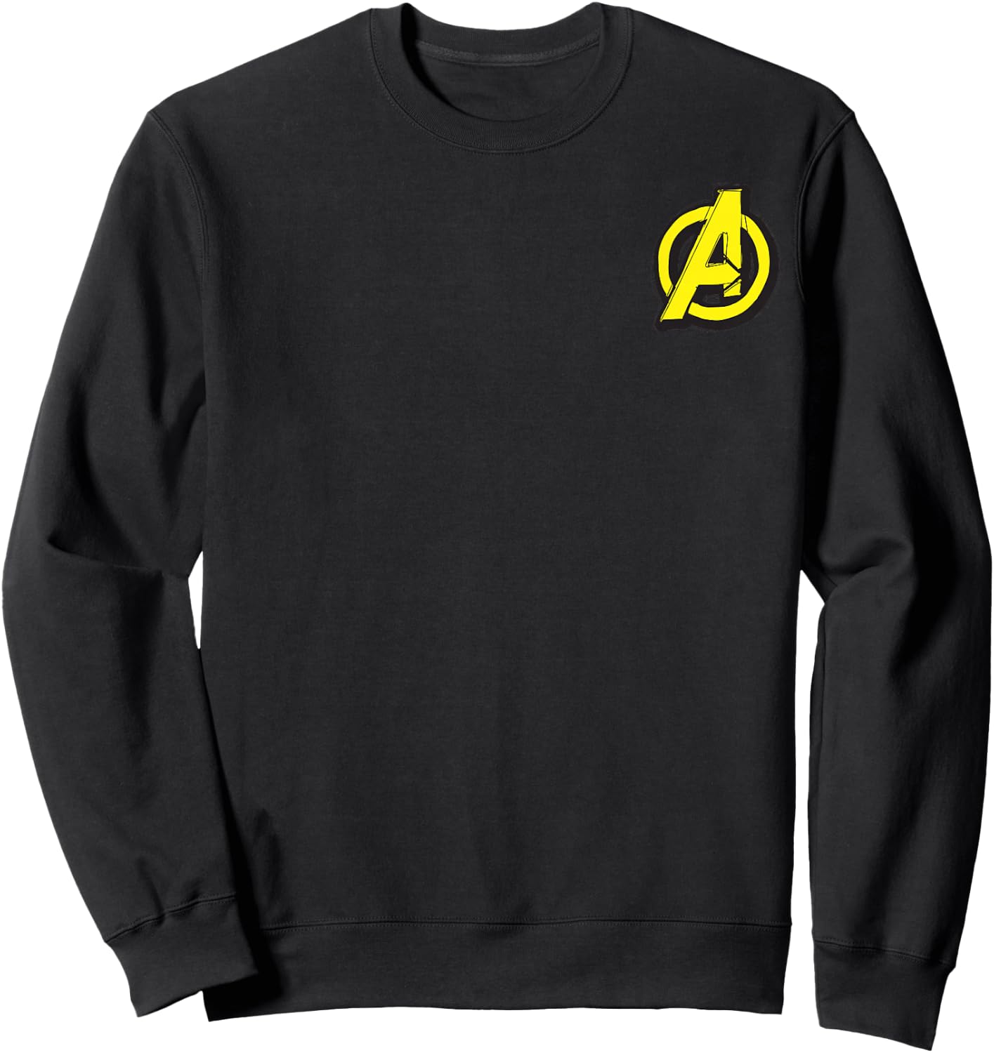 Marvel Avengers Yellow Block Logo Sweatshirt - Sweatshirt | Black