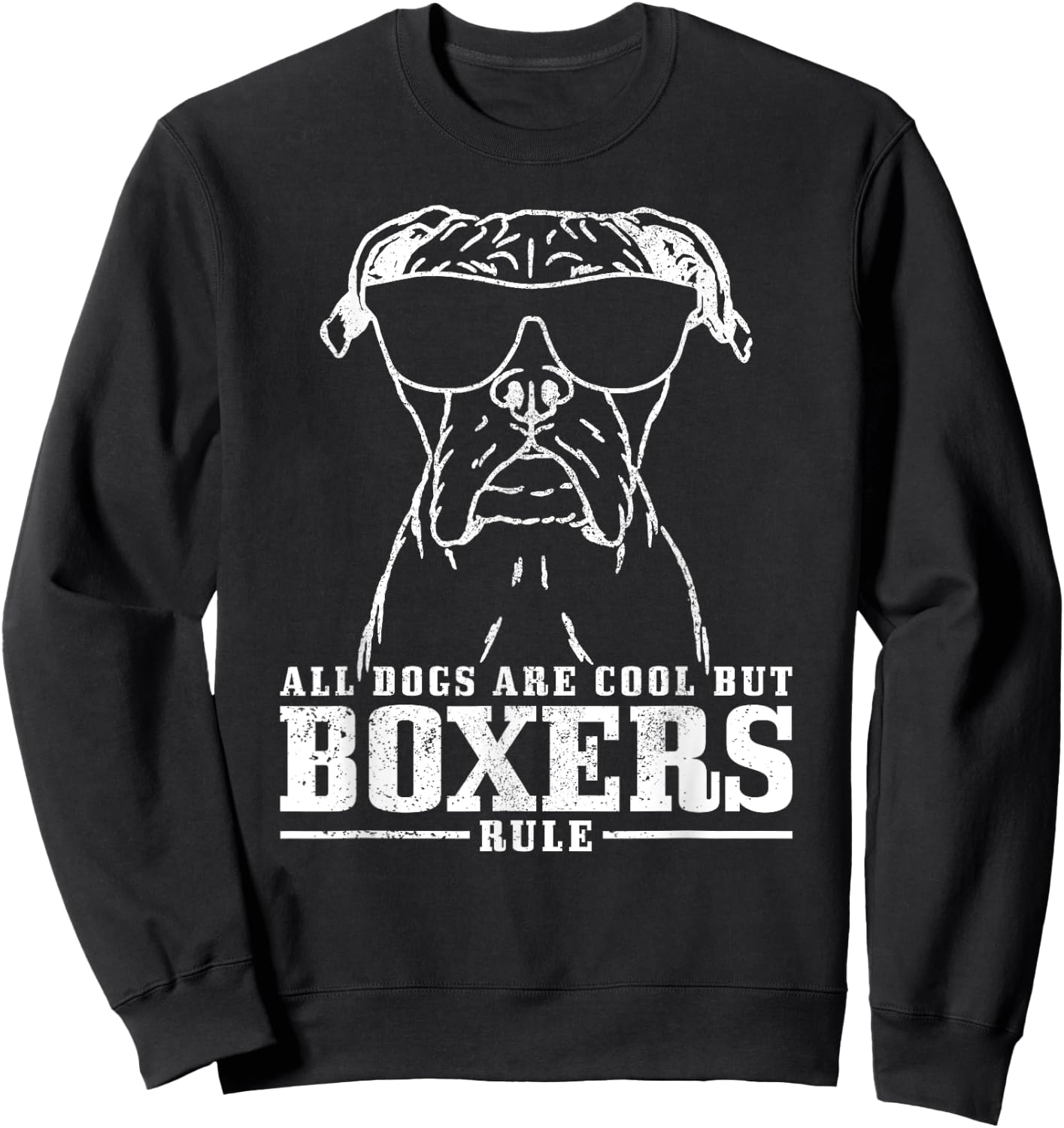 Boxer Saying Funny Dog Boxer Women Girls Kids Sweatshirt - Sweatshirt | Black