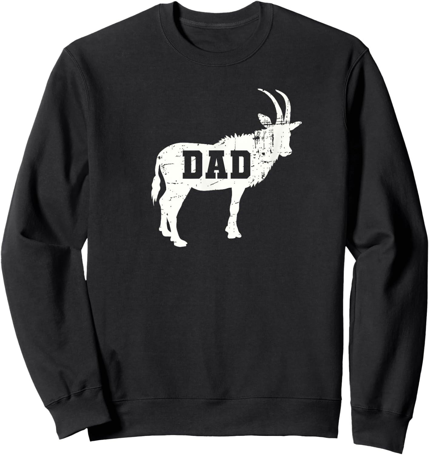Goat Dad All Time Greatest Vintage Sweatshirt - Sweatshirt | Black