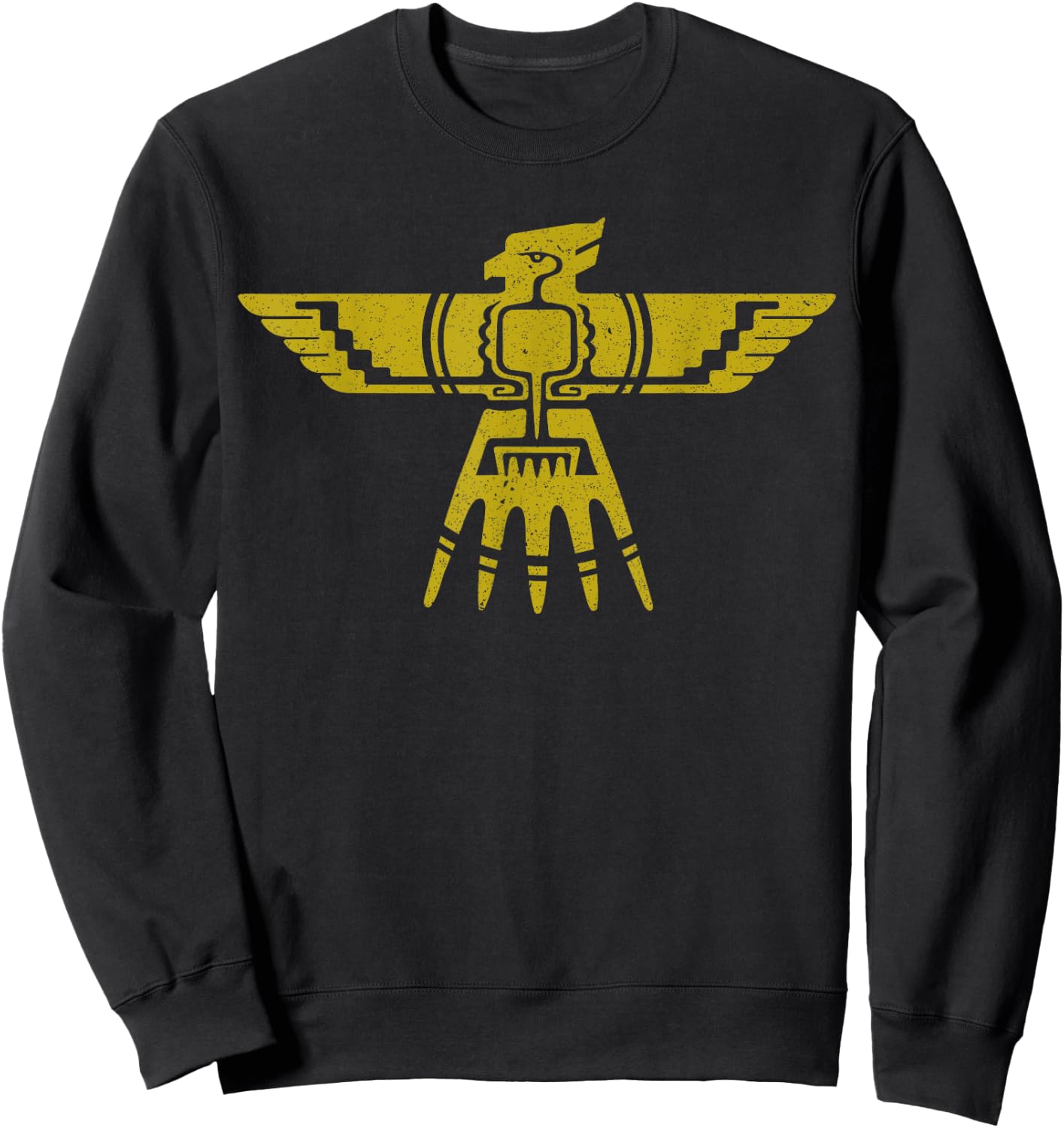 Native American Thunderbird Funny Tribal Art Gift Men Women Sweatshirt - Sweatshirt | Black