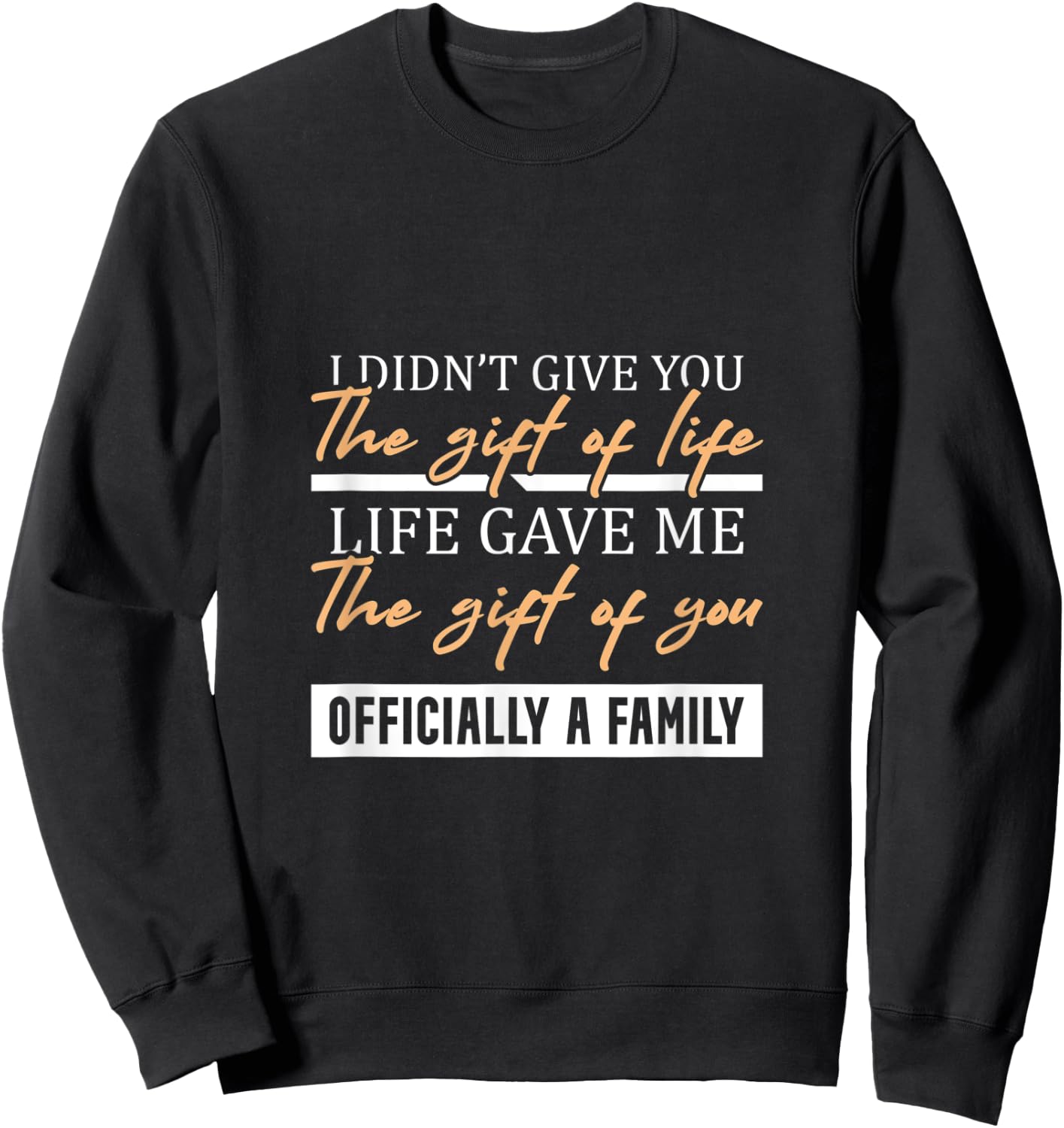 Adoption Announcement Day Family Gifts Plans Time Sweatshirt - Sweatshirt | Black