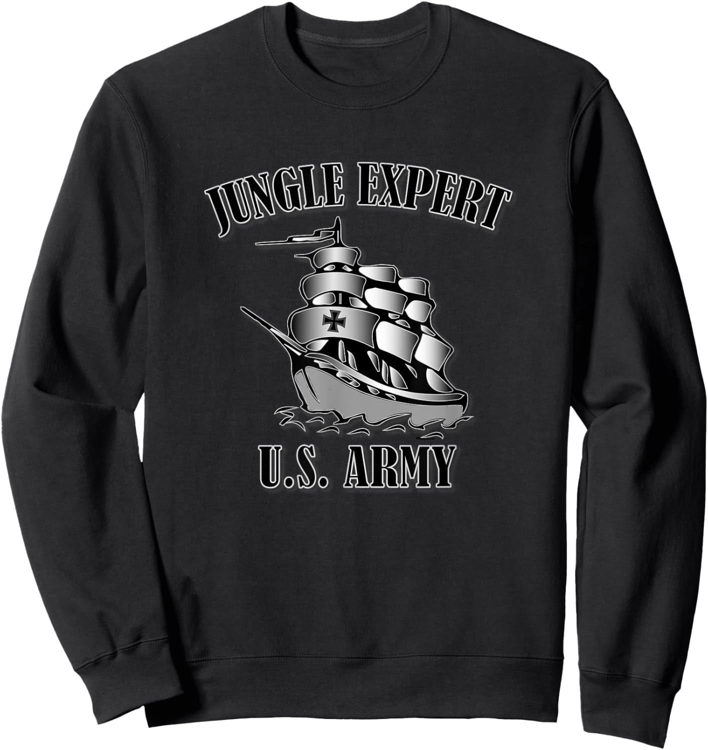 U.S. Army Jungle Expert (Front Design) Sweatshirt - Sweatshirt | Black