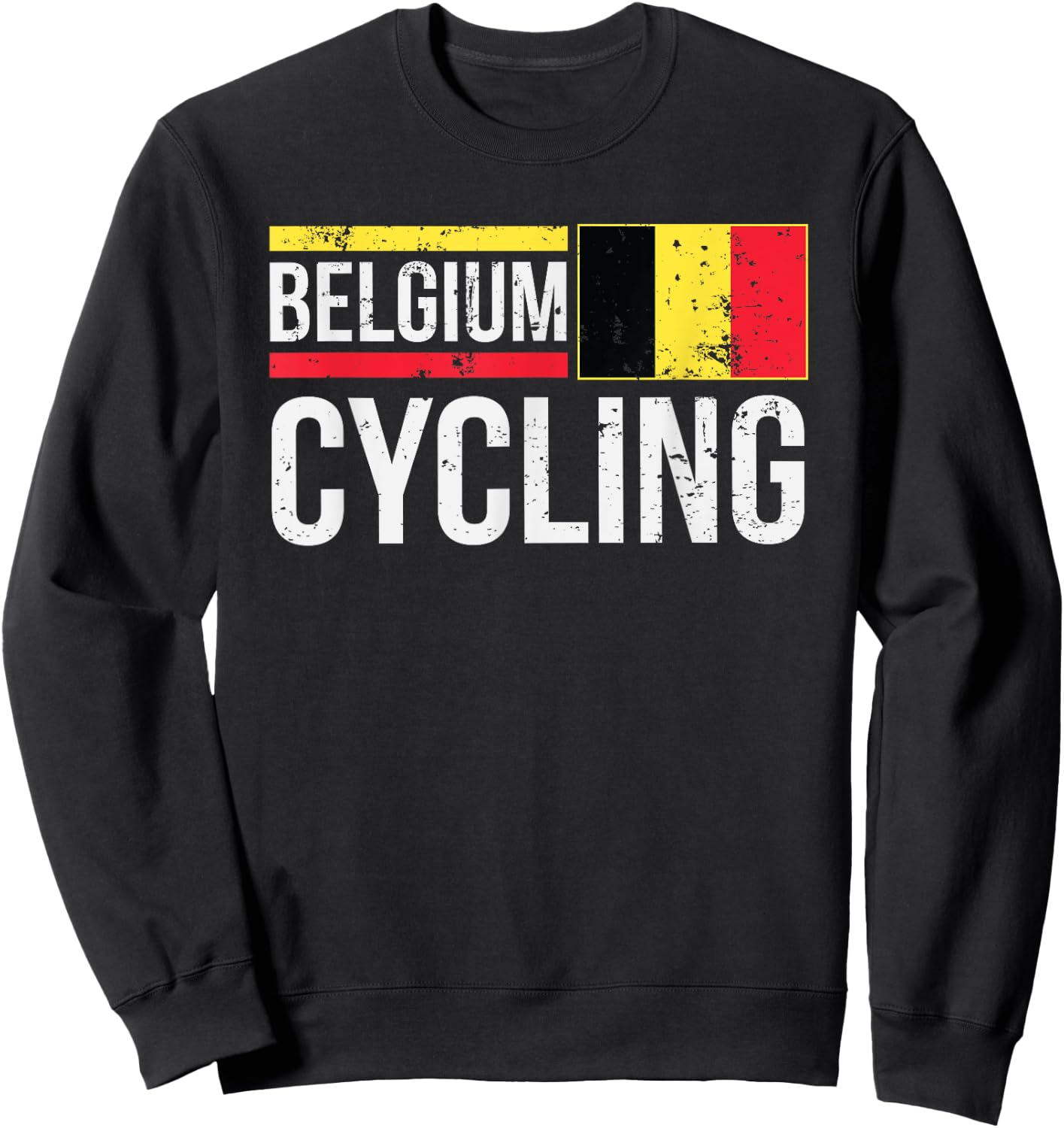 Belgium Cycling Cyclist Bike Riding Racing Belgian Flag Sweatshirt - Sweatshirt | Black