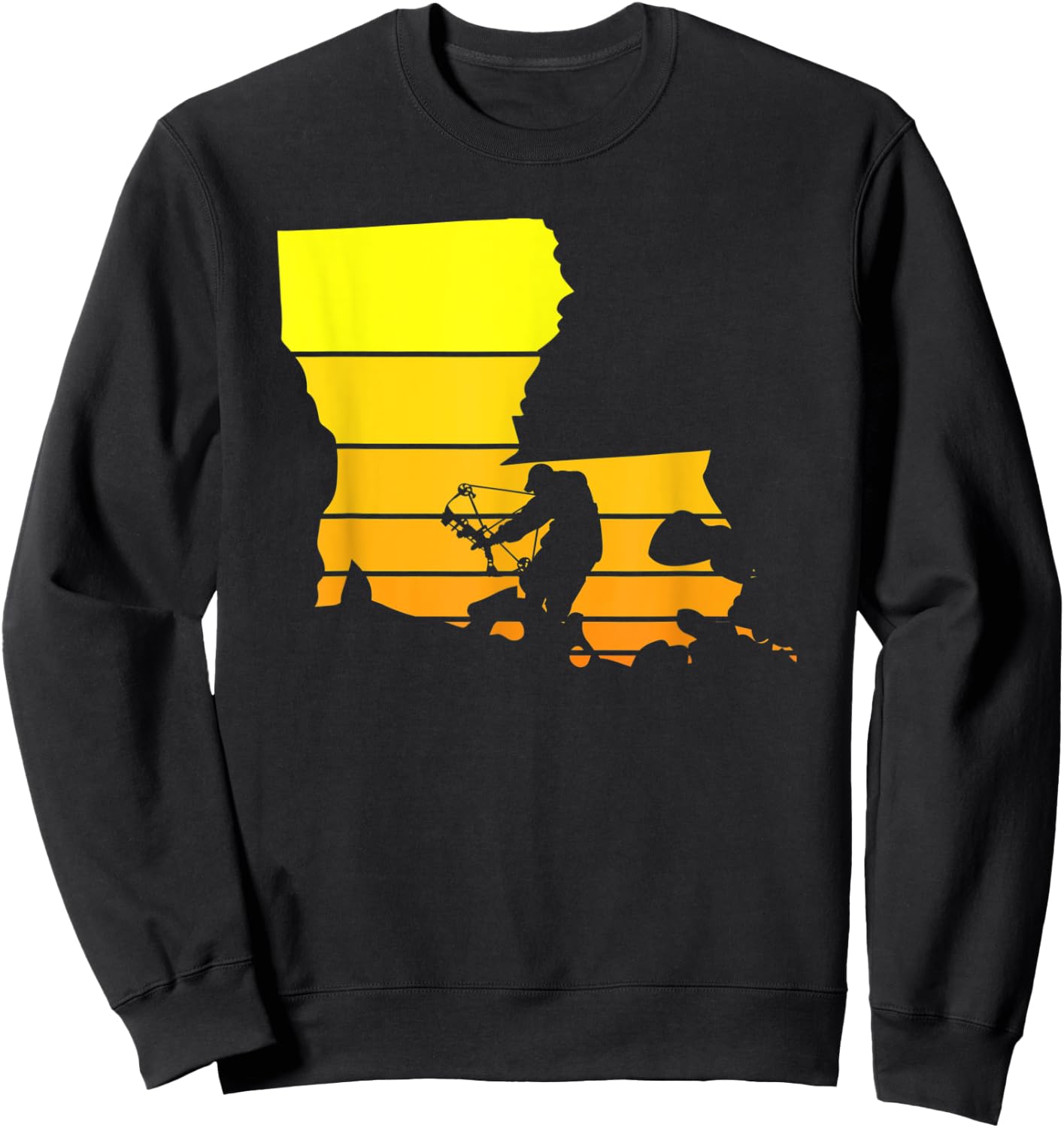 Sunset Bowhunter Louisiana Sweatshirt - Sweatshirt | Black
