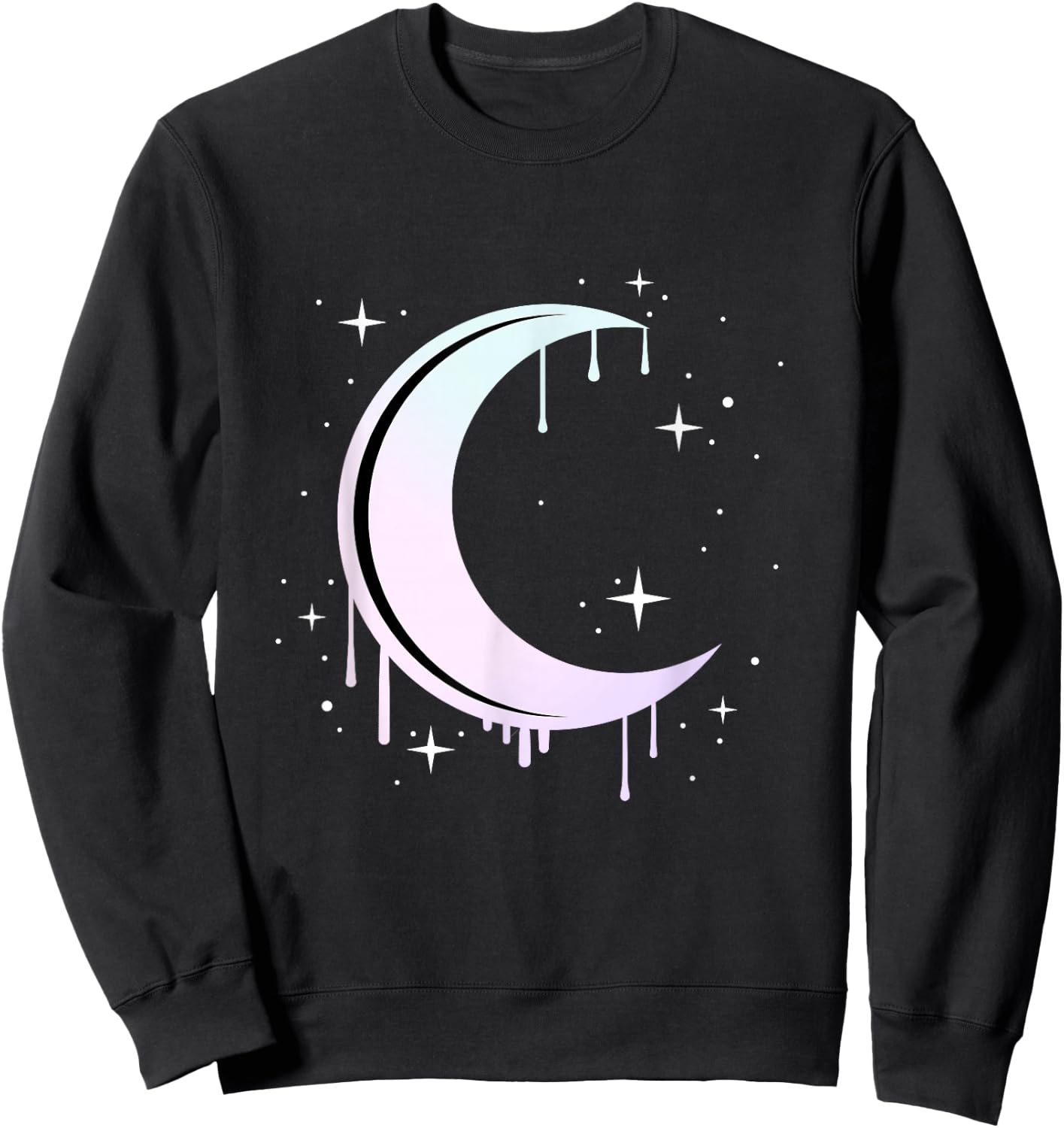 Pastel Moon Kawaii Pastel Goth Sweatshirt - Sweatshirt | Black