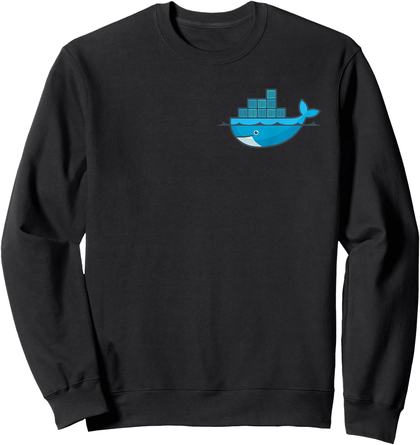 Docker whale Sweatshirt - Sweatshirt | Black