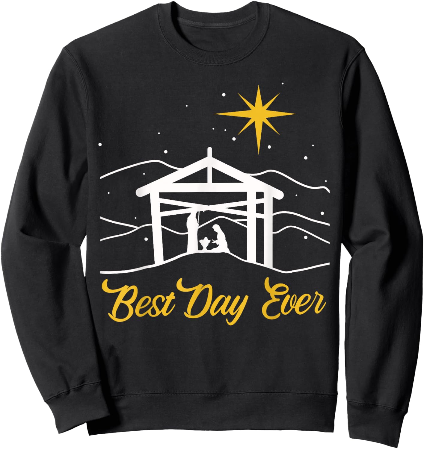 True Story Christmas Jesus Nativity gift, Christian gift Sweatshirt - Sweatshirt | Black